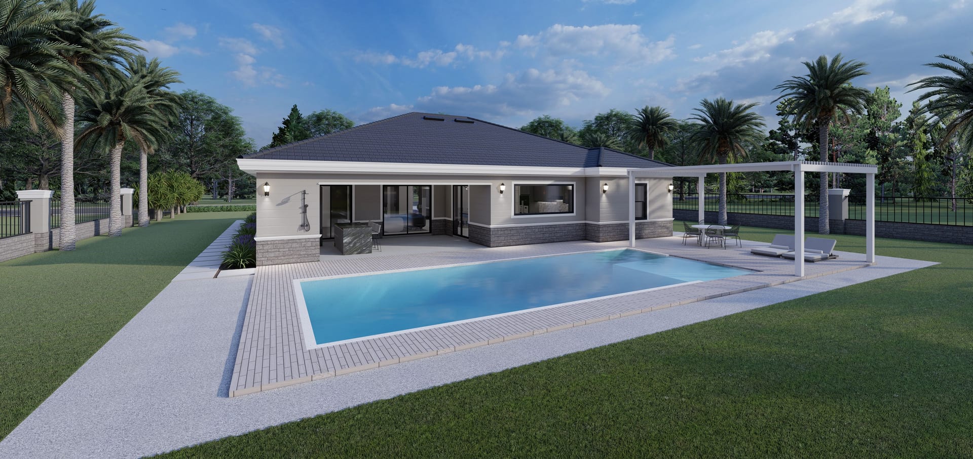 Eleusis M1 rear facade