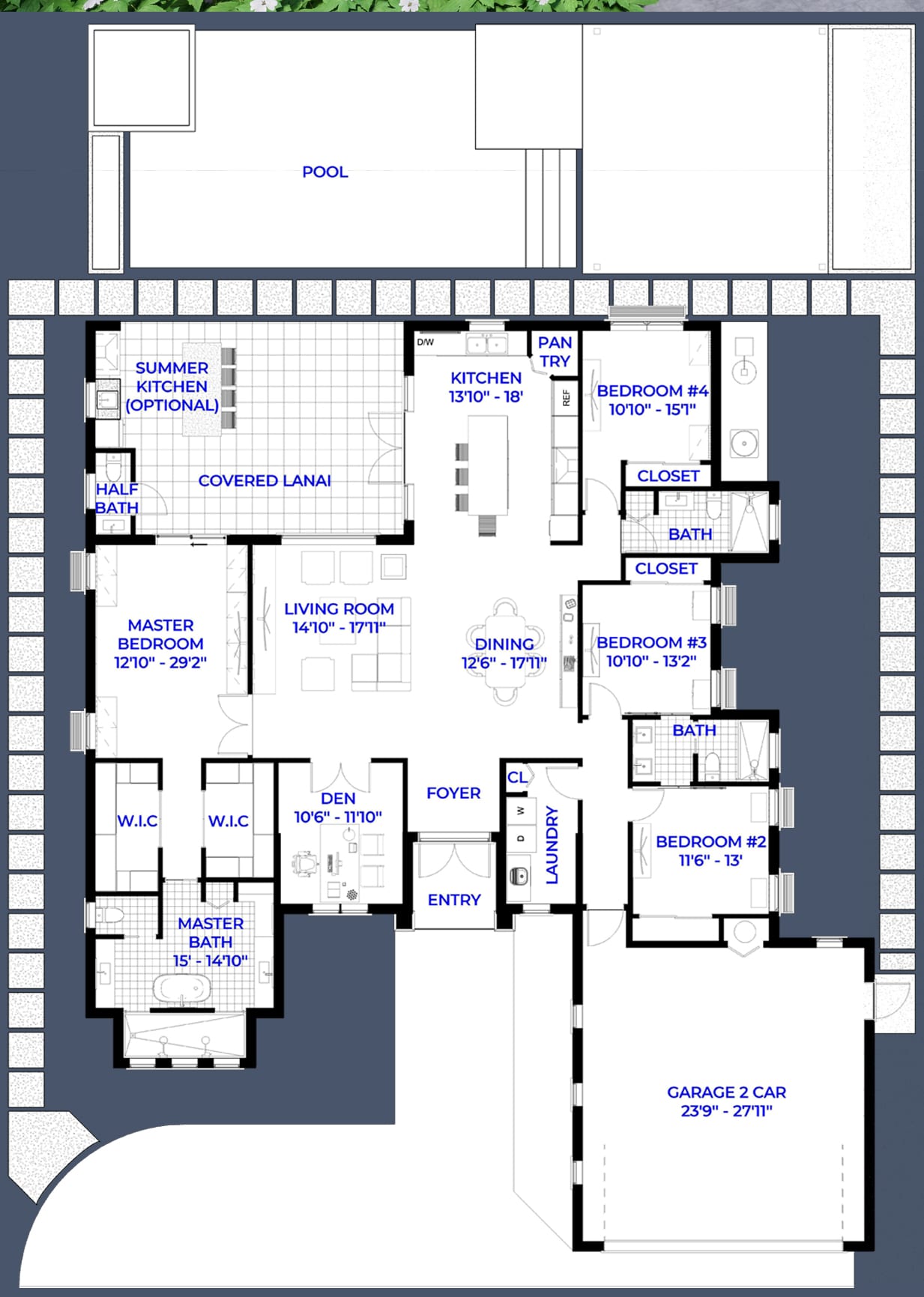 Eleusis 2D floor plan with dimensions