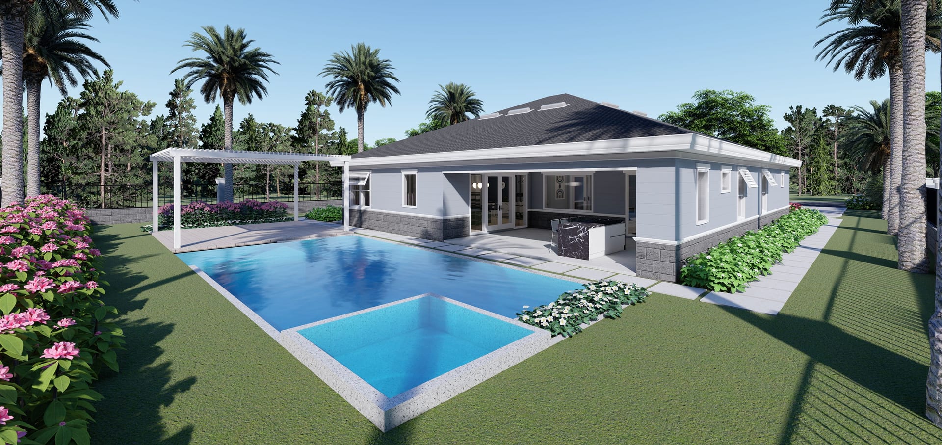Eleusis rear facade