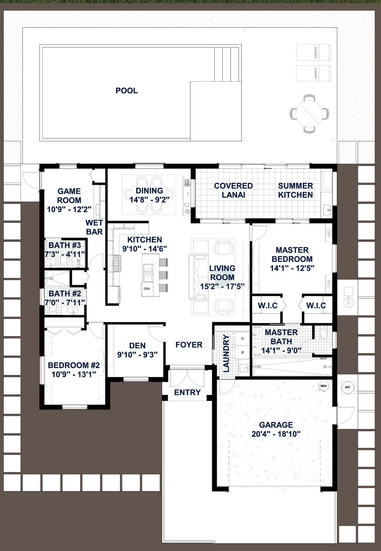 Enyo 2D floor plan with dimensions