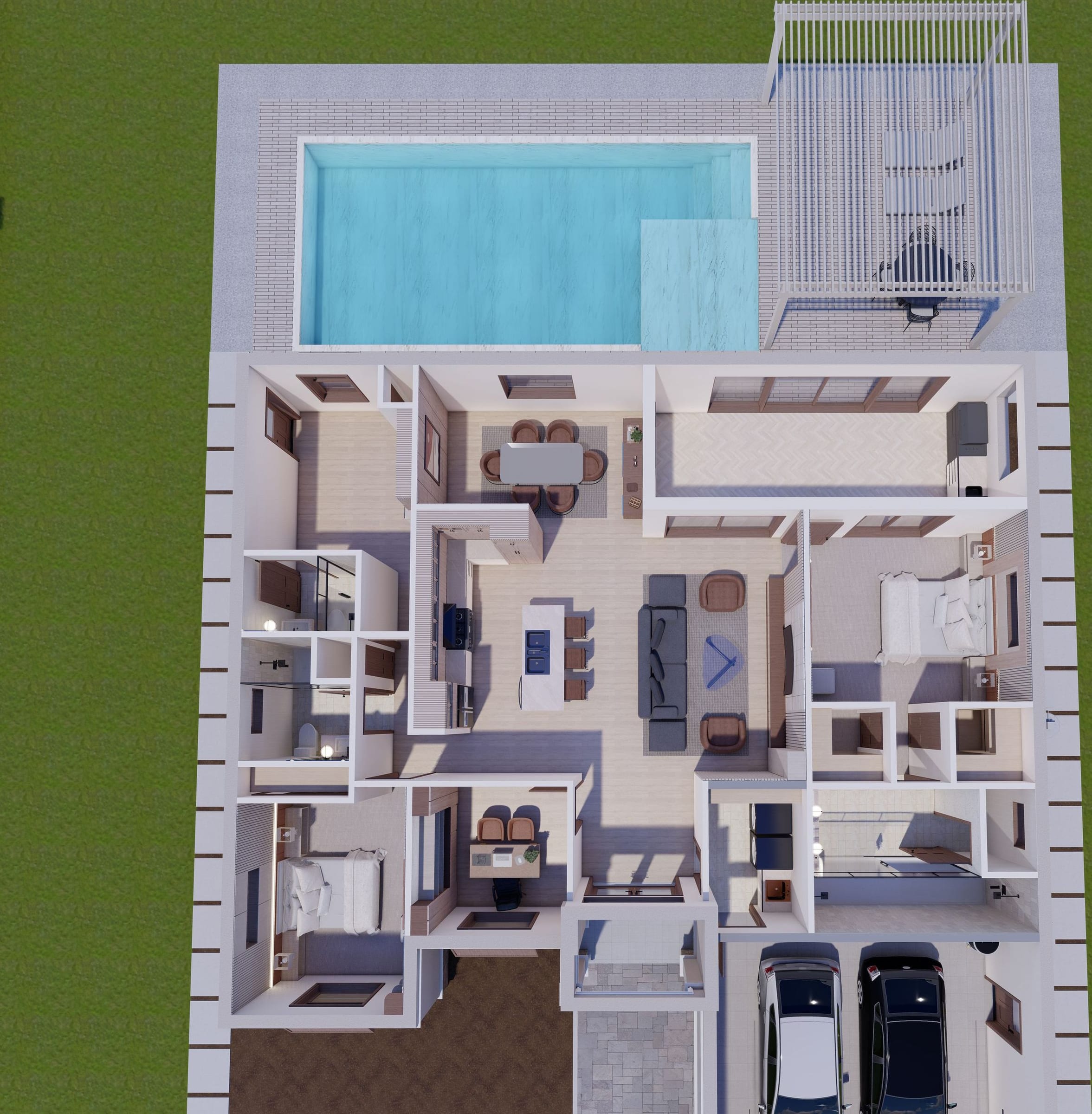 Enyo 3D floor plan, top-down