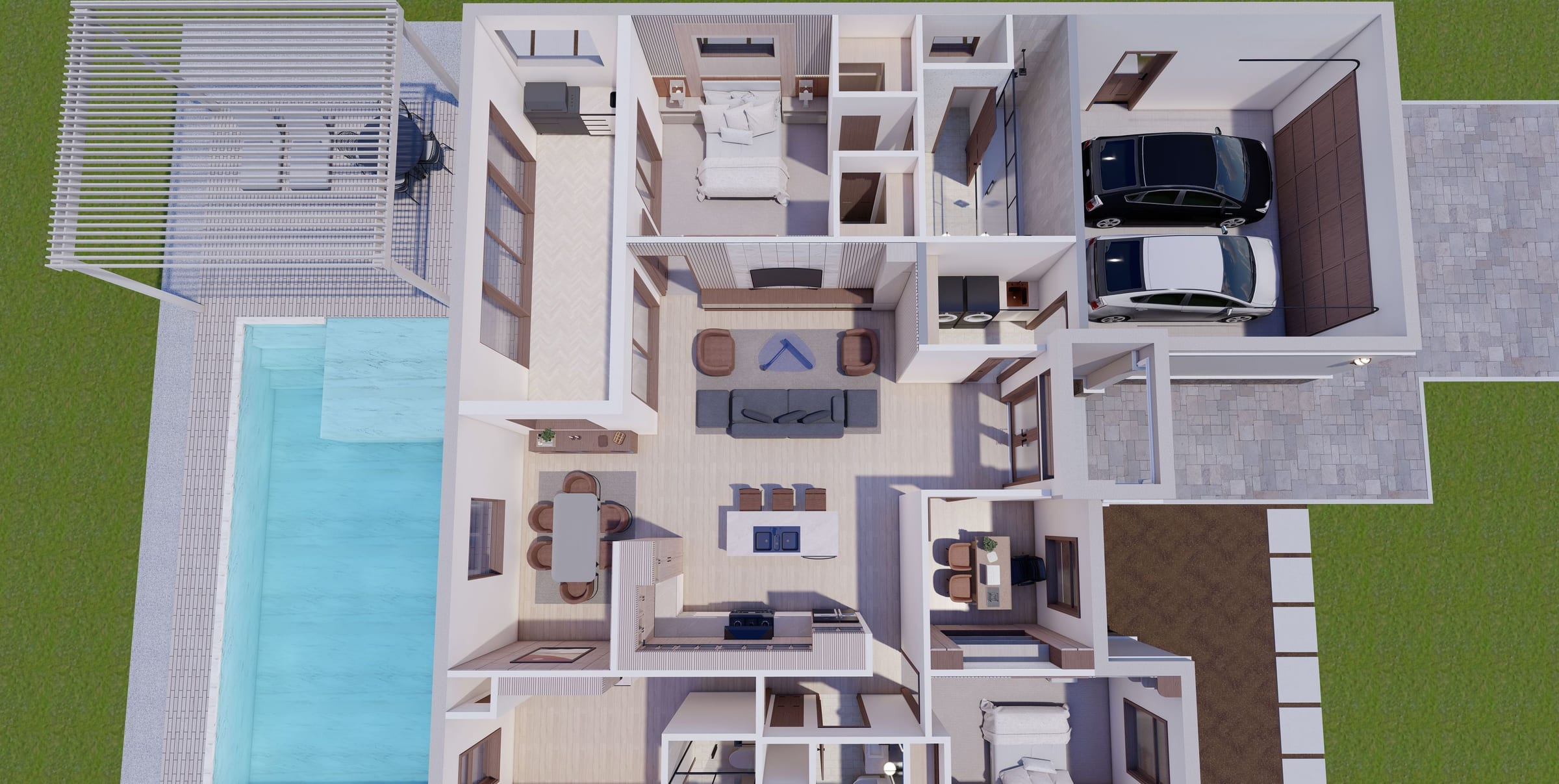 Enyo 3D floor plan, side view