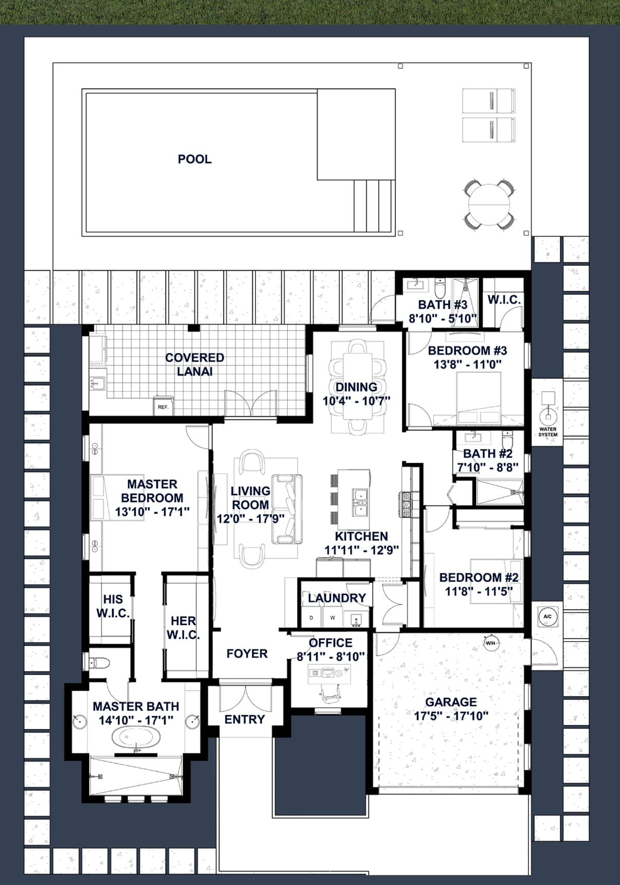 Erinyes 2D floor plan with dimensions
