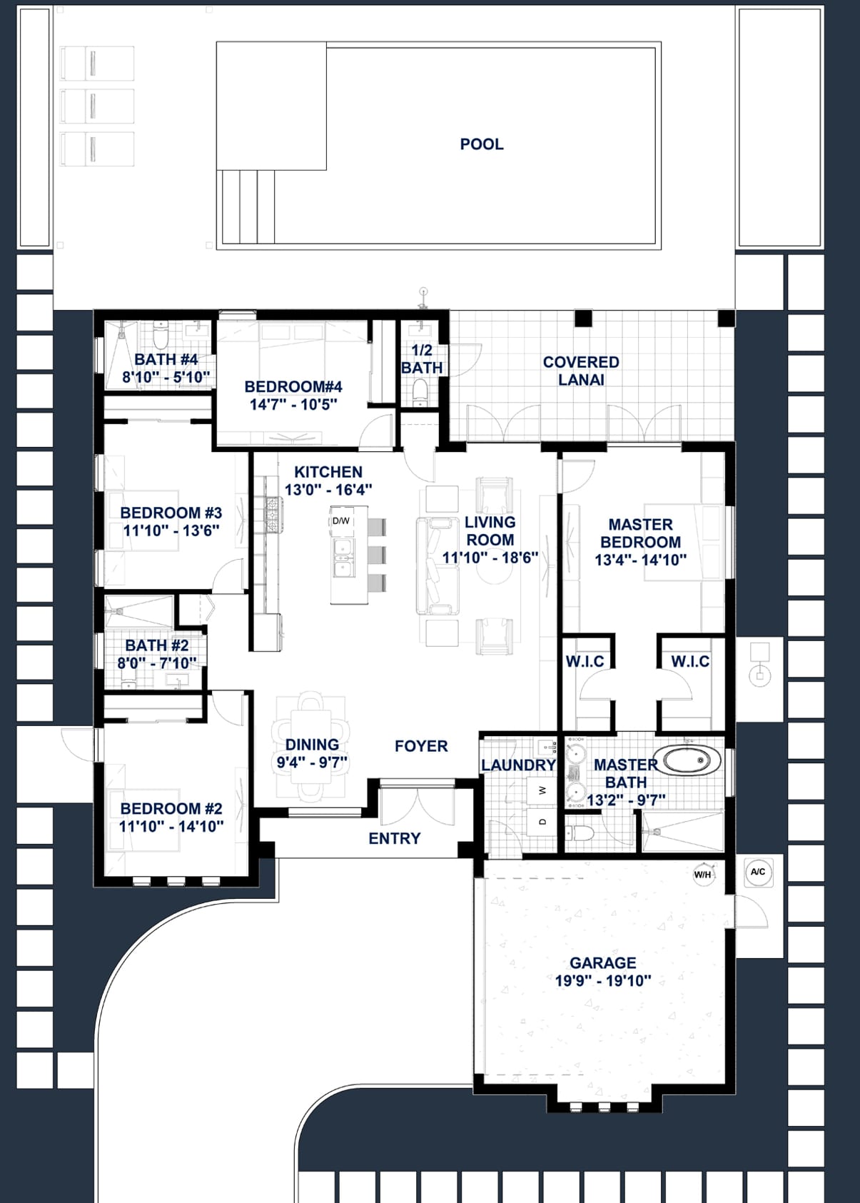 Eucleia 2D floor plan with dimensions