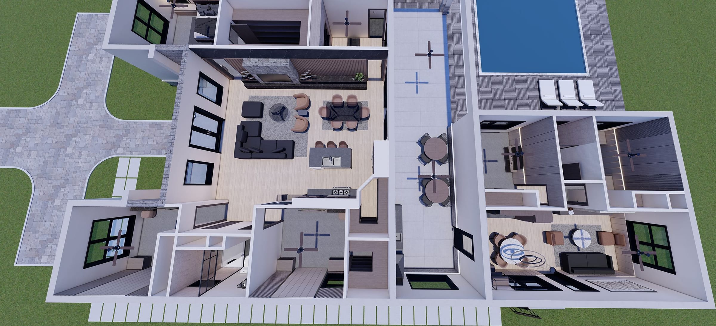 Euporie 3D floor plan, side view