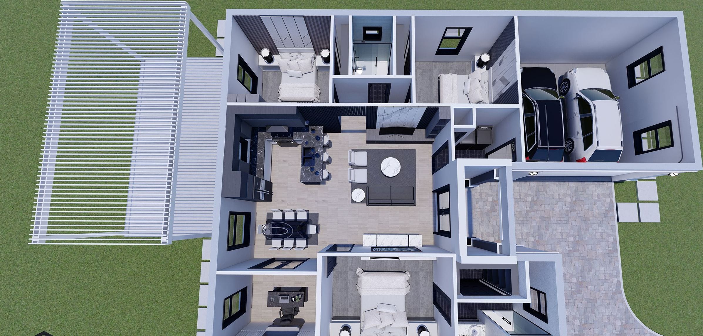 Gaia M1 3D floor plan, side view