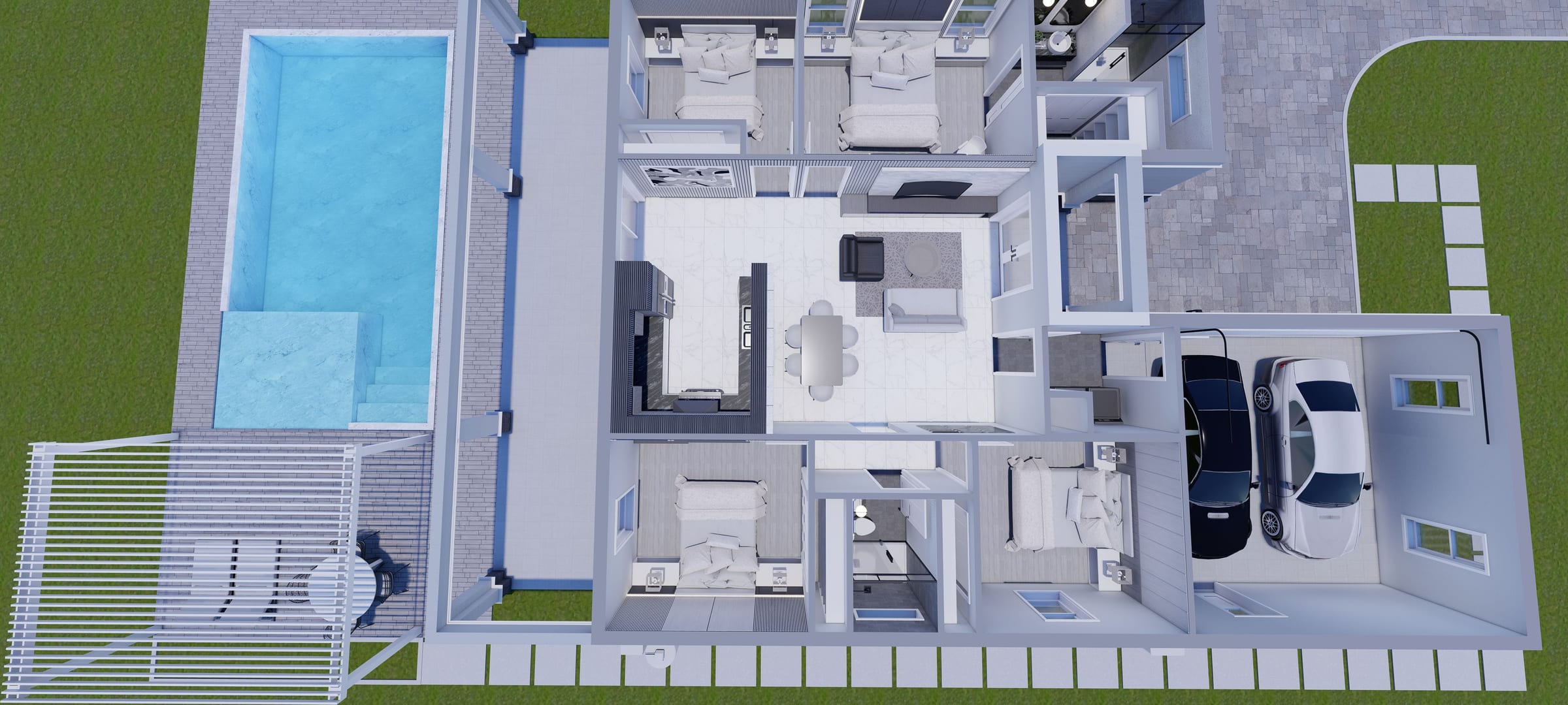 Gaia M2 3D floor plan, side view