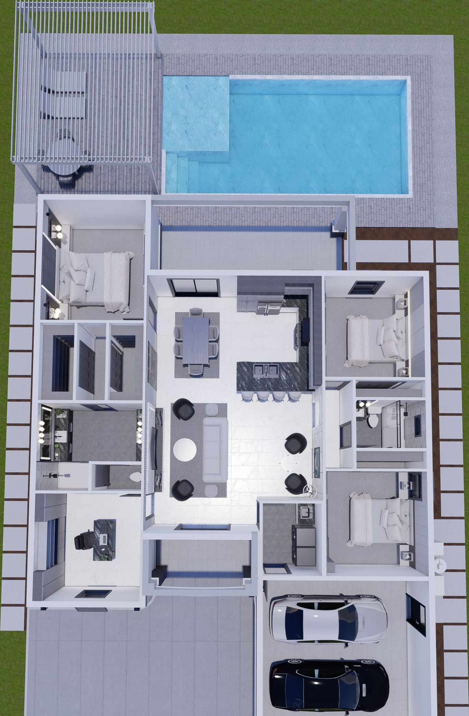 Galene OP3 3D floor plan, top-down