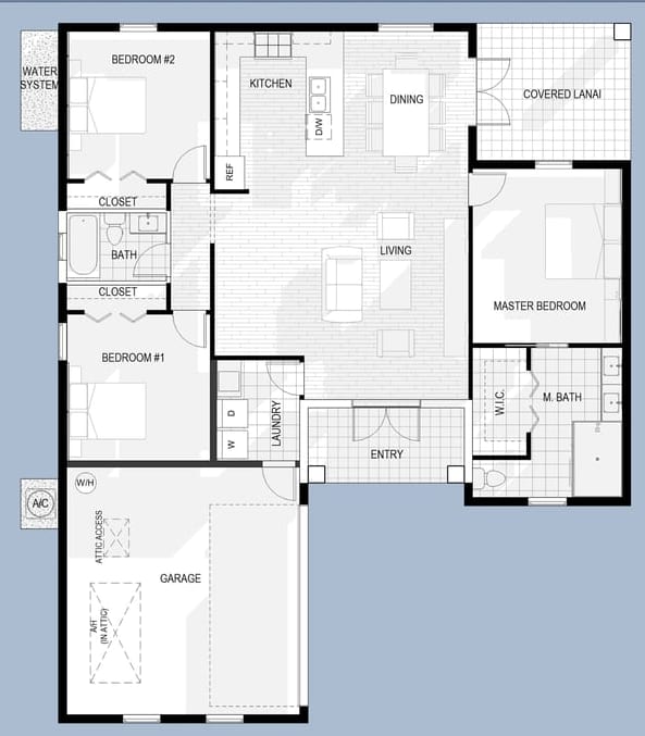 Galene 2D floor plan with dimensions