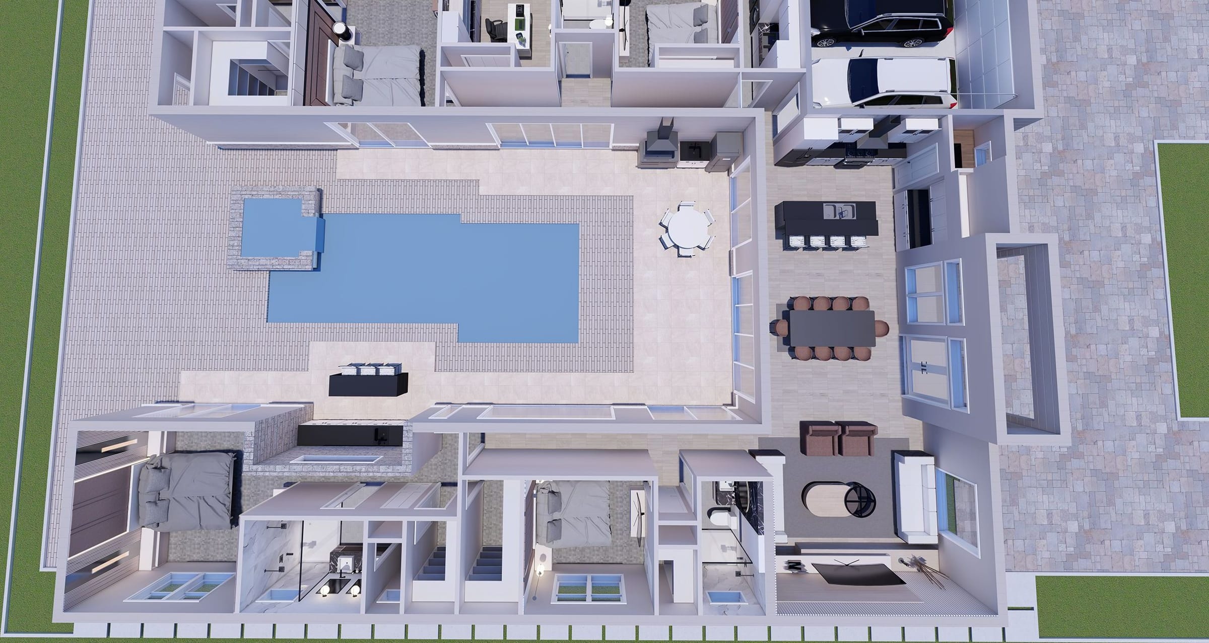 Ganymede 3D floor plan, side view