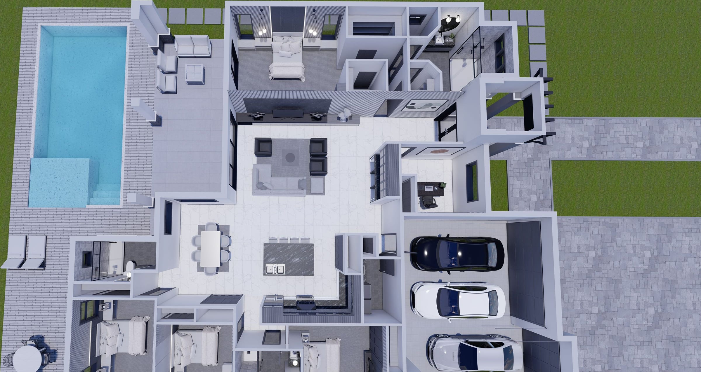 Gelanor 3D floor plan, side view