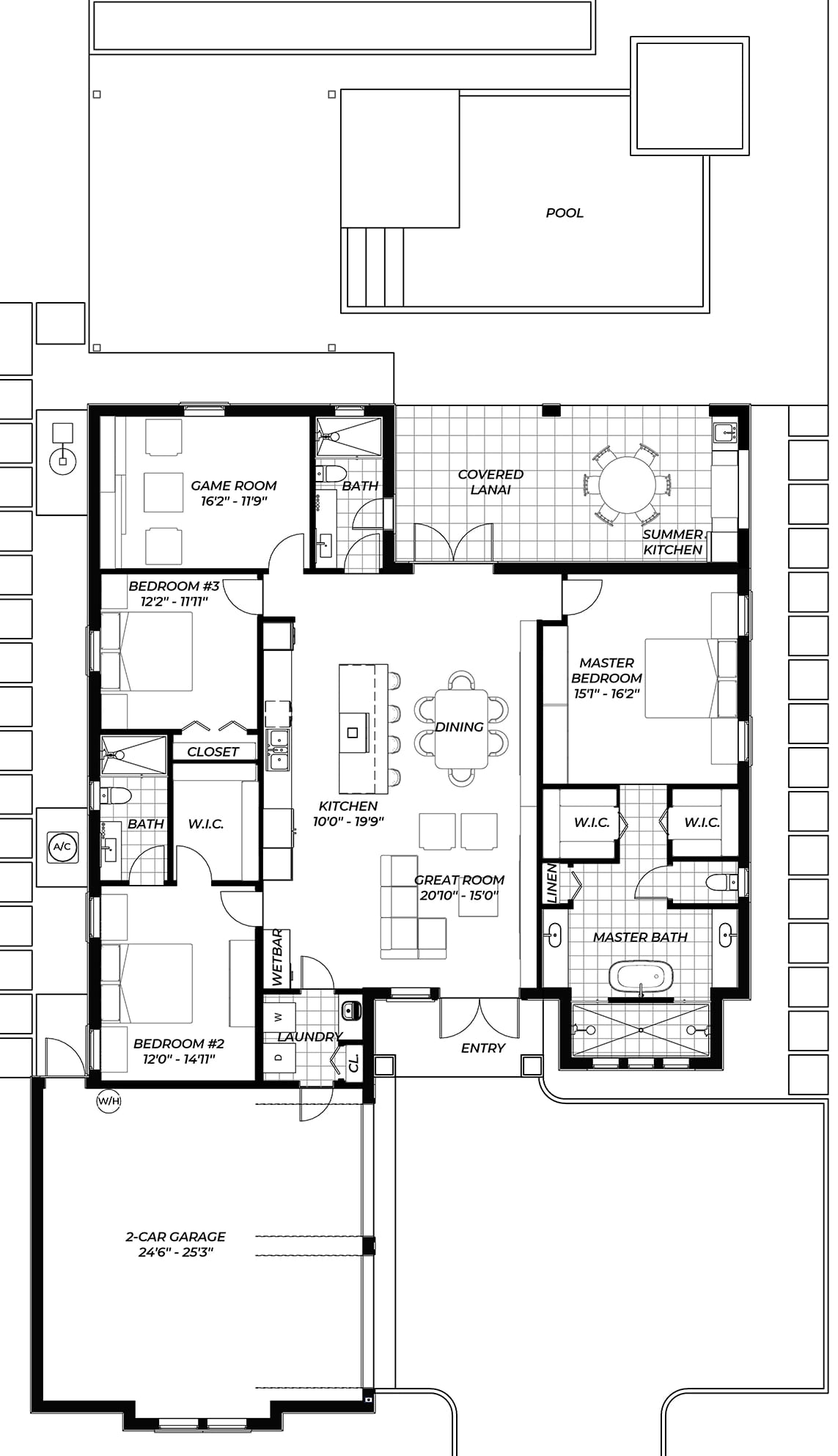 Helen 2D floor plan with dimensions