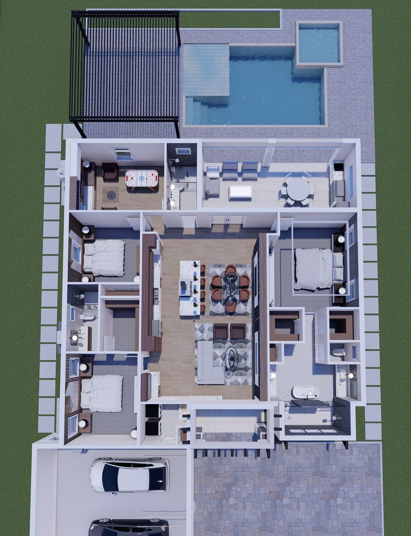 Helen 3D floor plan, top-down