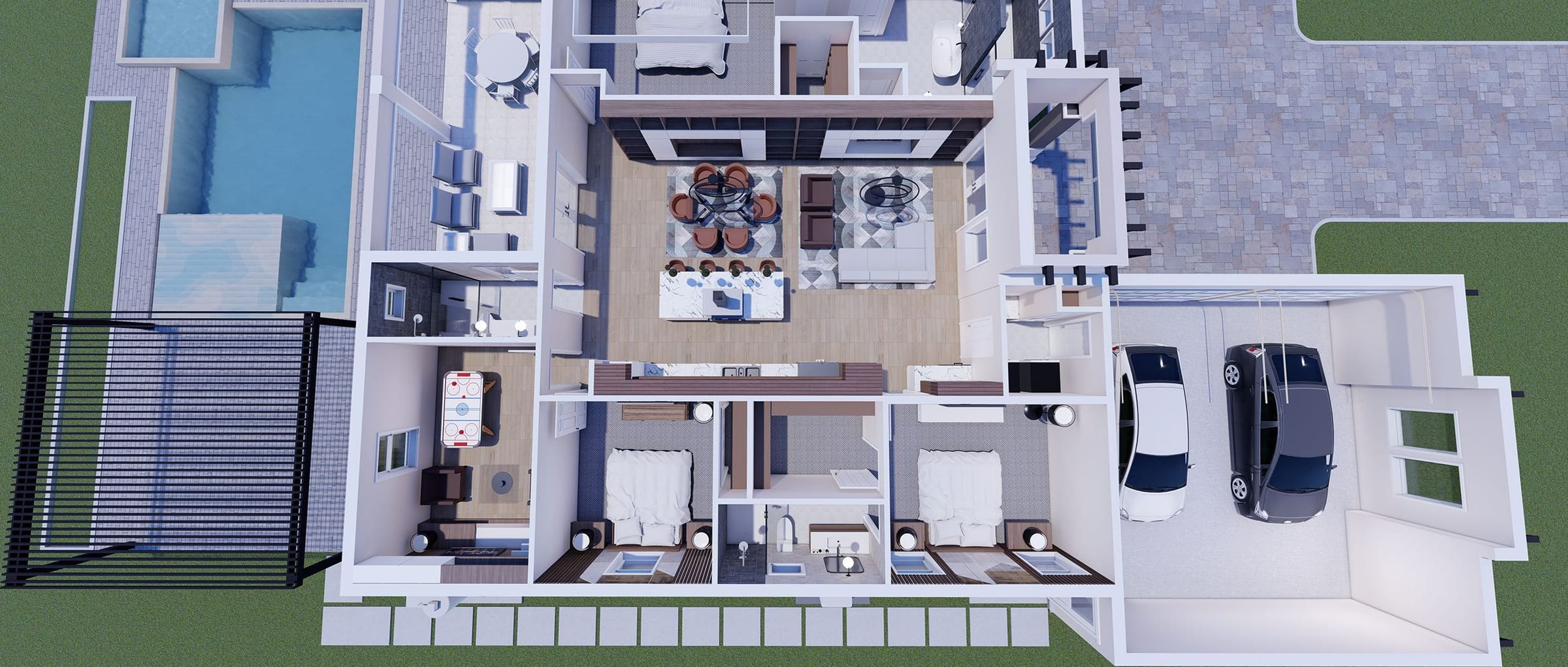 Helen 3D floor plan, side view