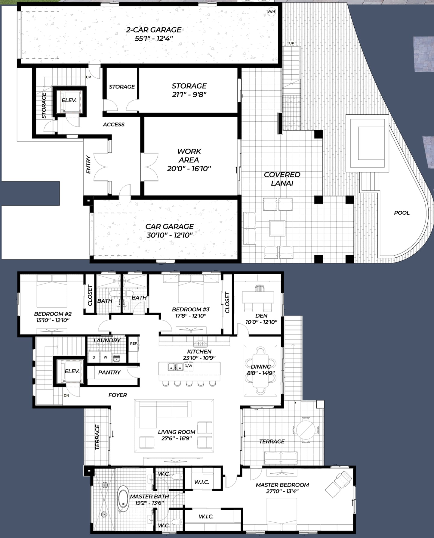Hemera 2D floor plan with dimensions