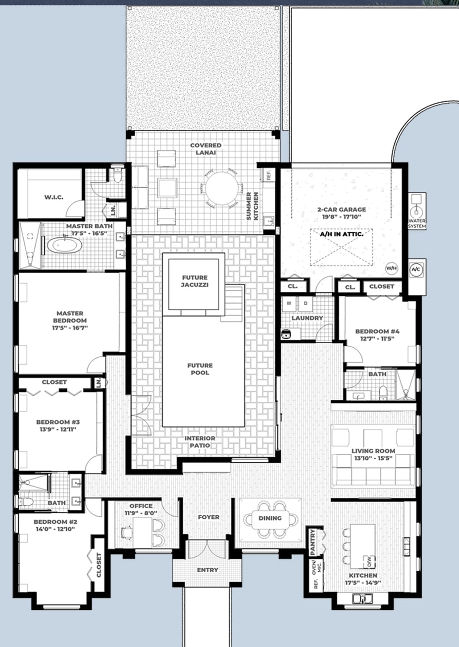 Hera 2D floor plan with dimensions