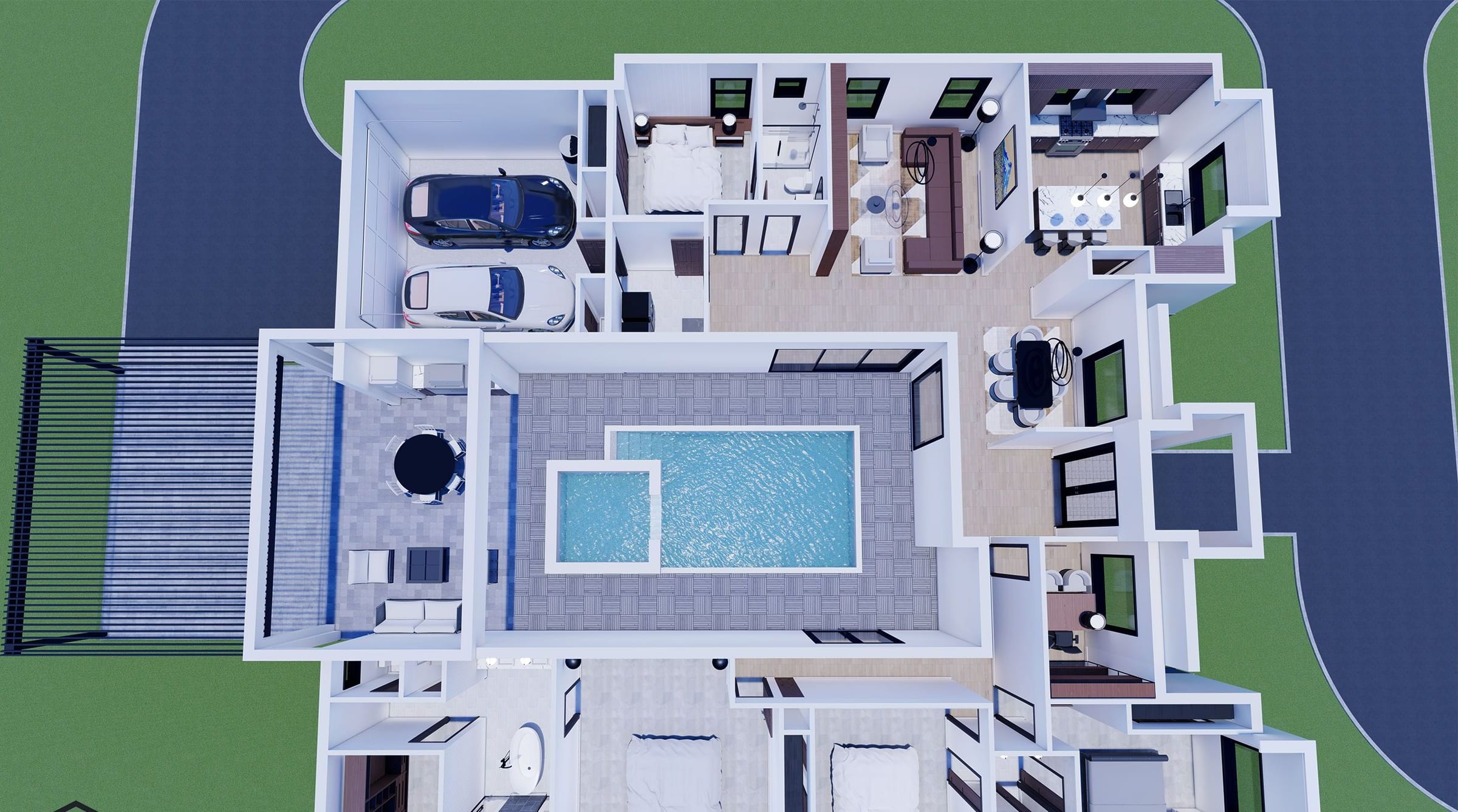 Hera 3D floor plan, side view