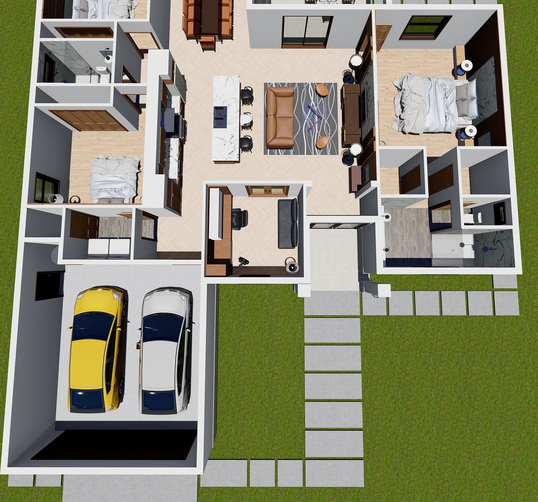 Heracles 3D floor plan, top-down