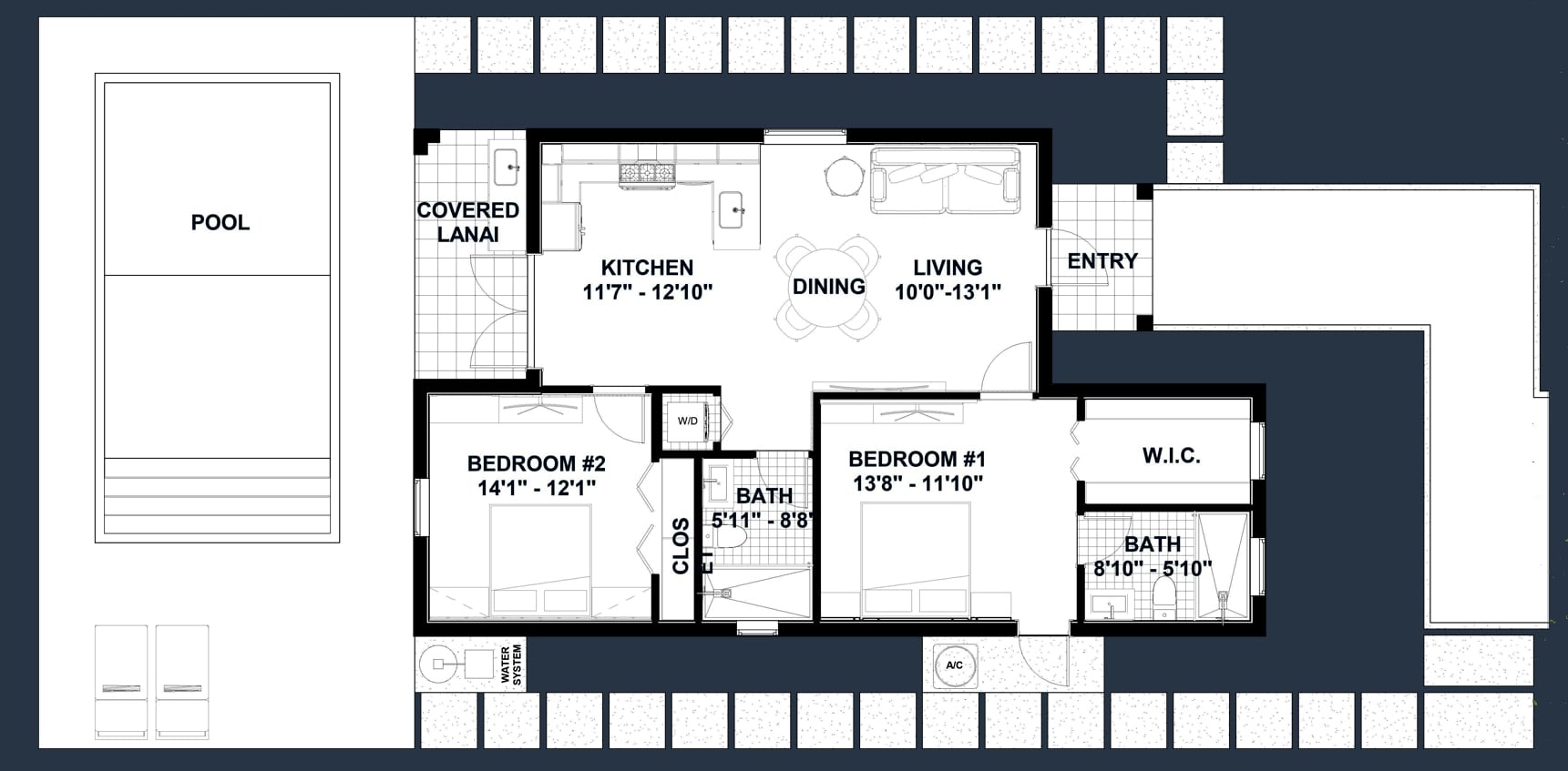 Horae 2D floor plan with dimensions