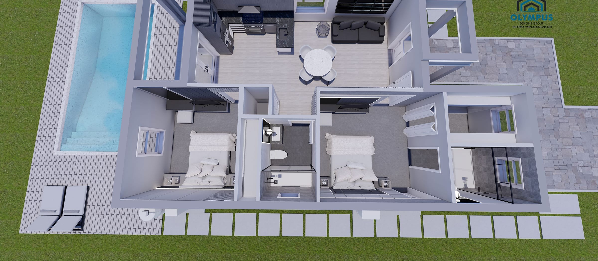Horae 3D floor plan, side view