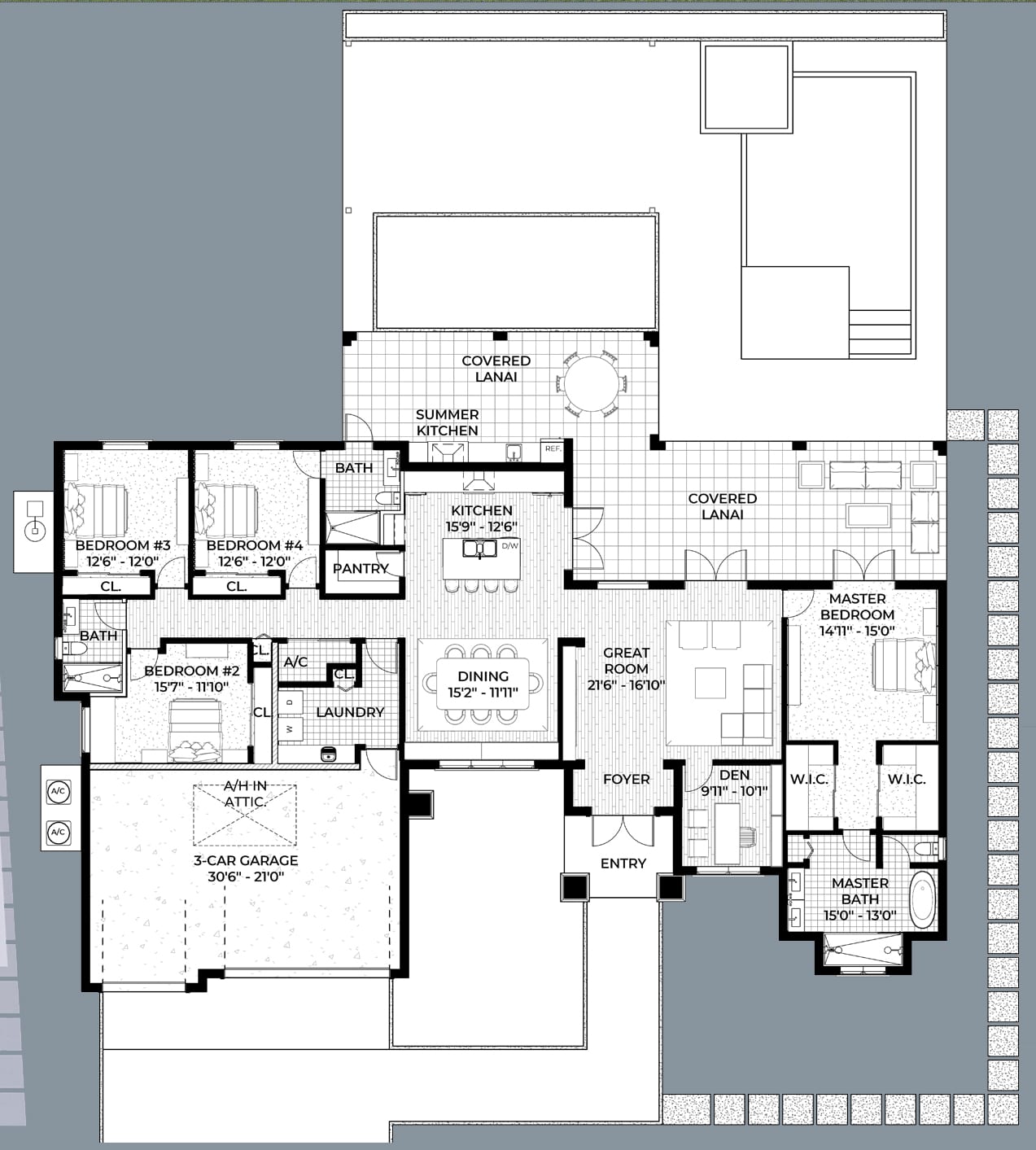 Horkos 2D floor plan with dimensions