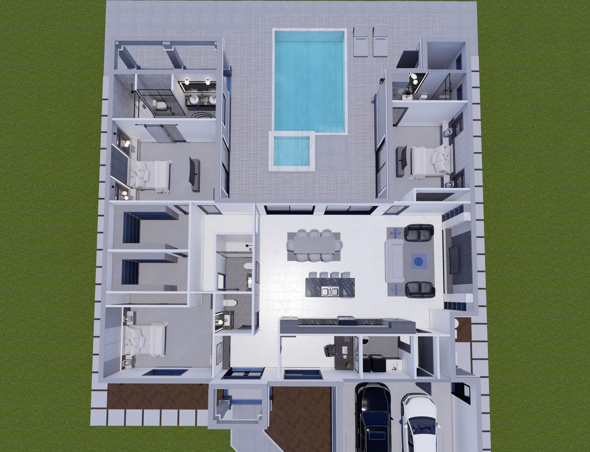 Hyperion 3D floor plan, top-down