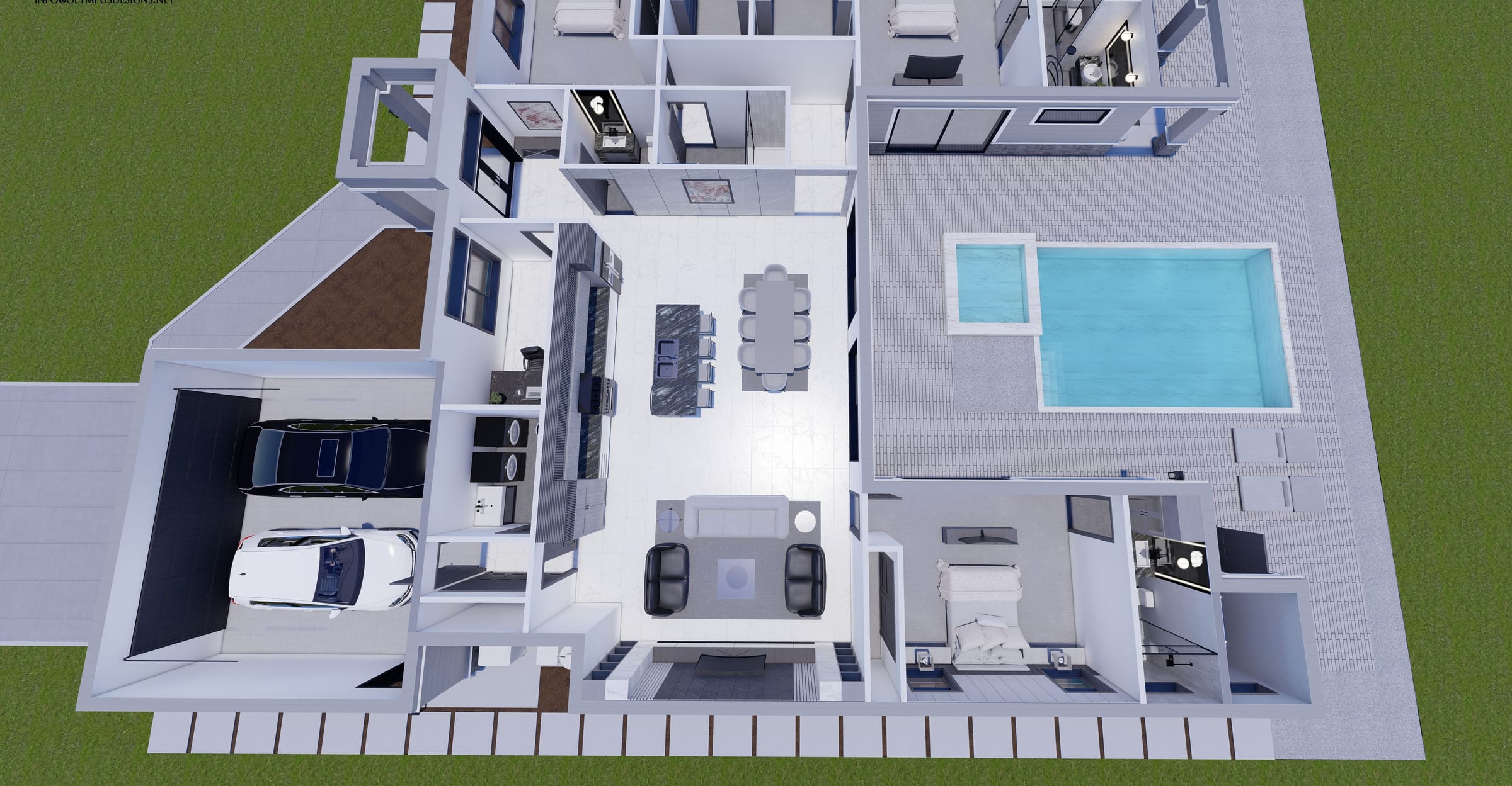 Hyperion 3D floor plan, side view