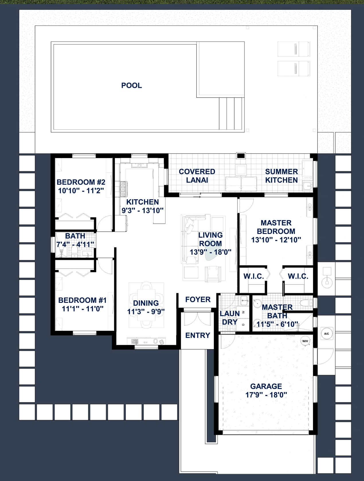Iaso 2D floor plan with dimensions