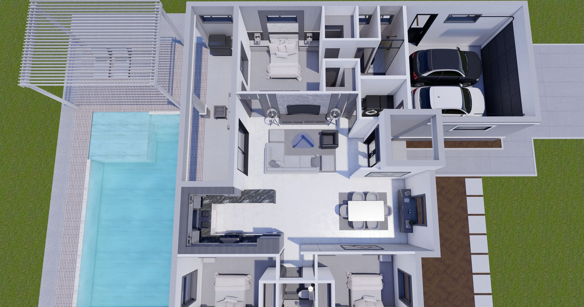Iaso 3D floor plan, side view