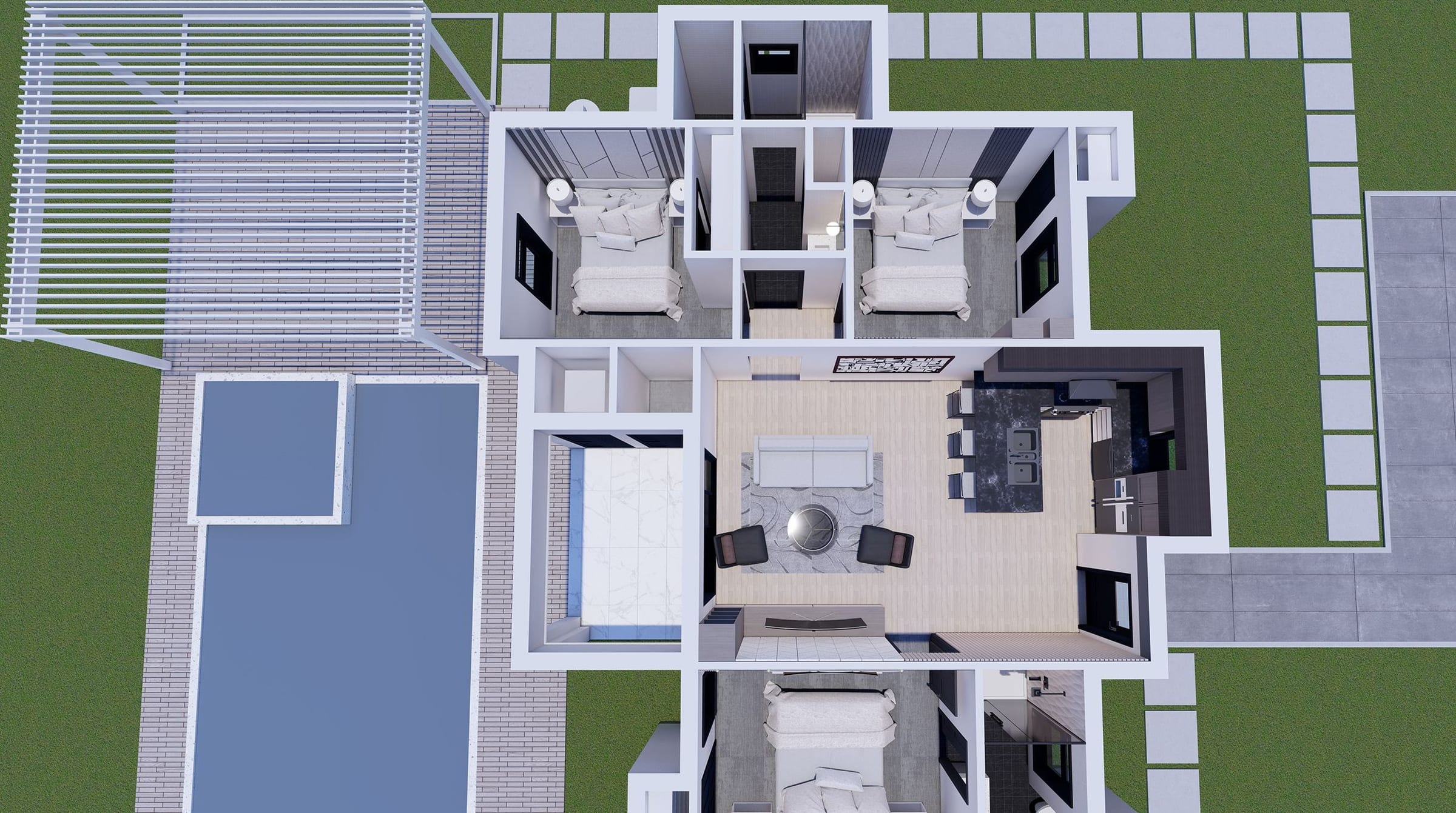 Ilus 3D floor plan, side view