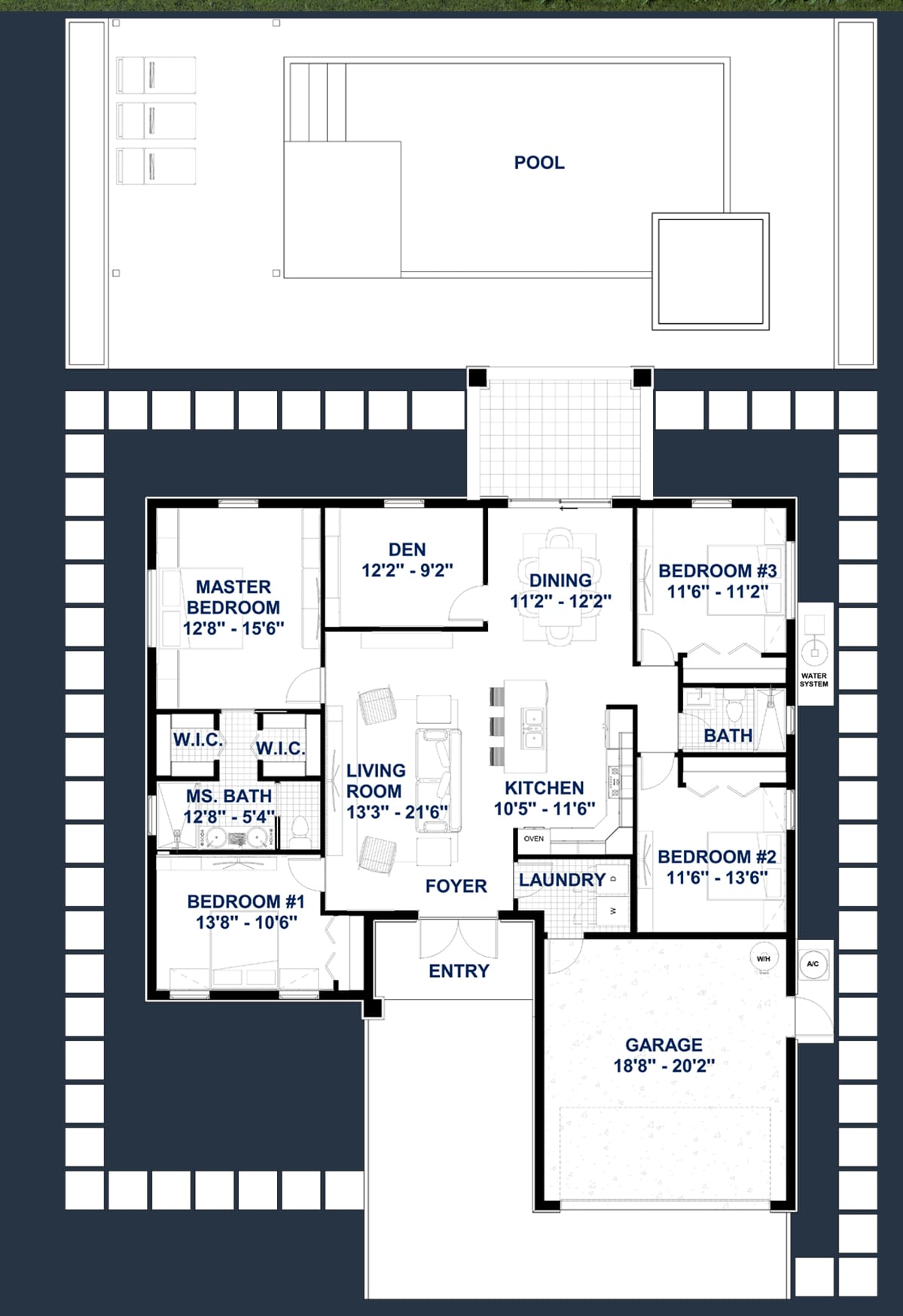 Ino M1 With Lanai 2D floor plan with dimensions