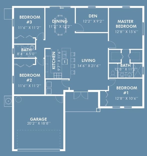 Ino 2D floor plan with dimensions