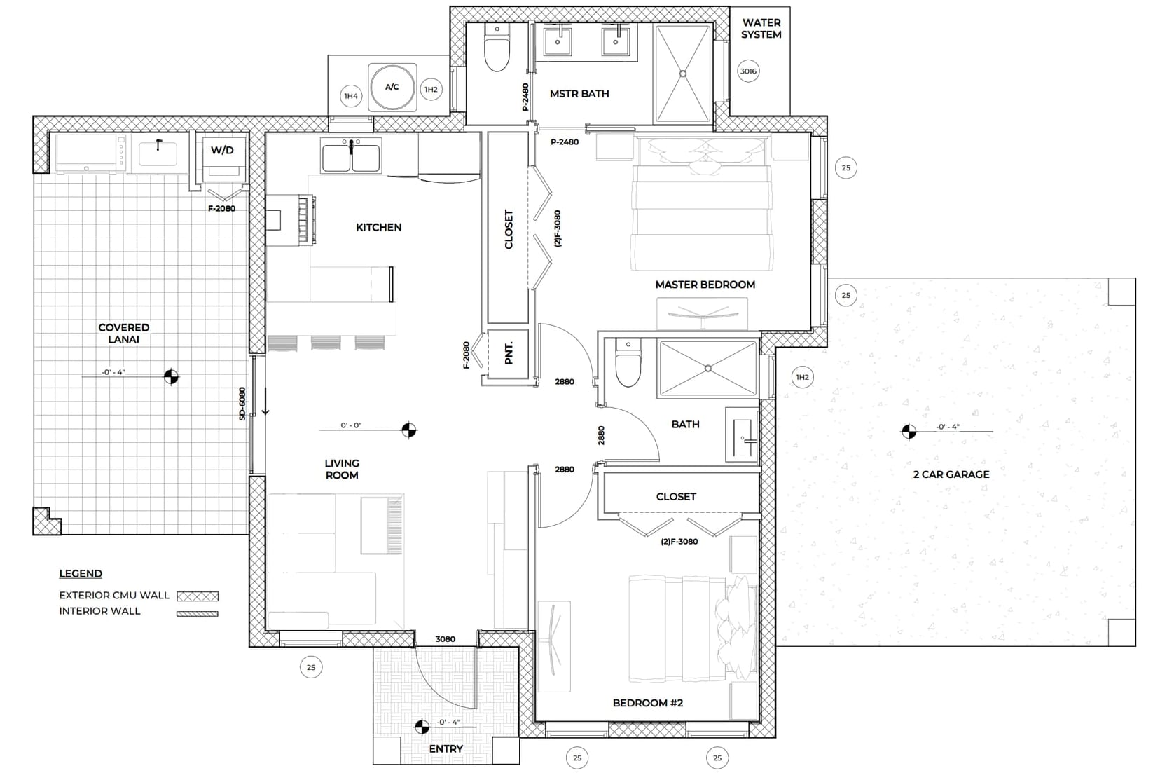 Iolau 2D floor plan with dimensions