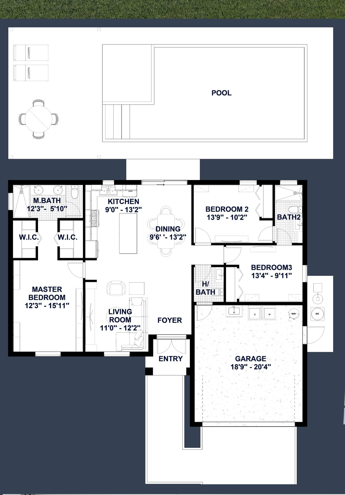 Korybantes 2D floor plan with dimensions