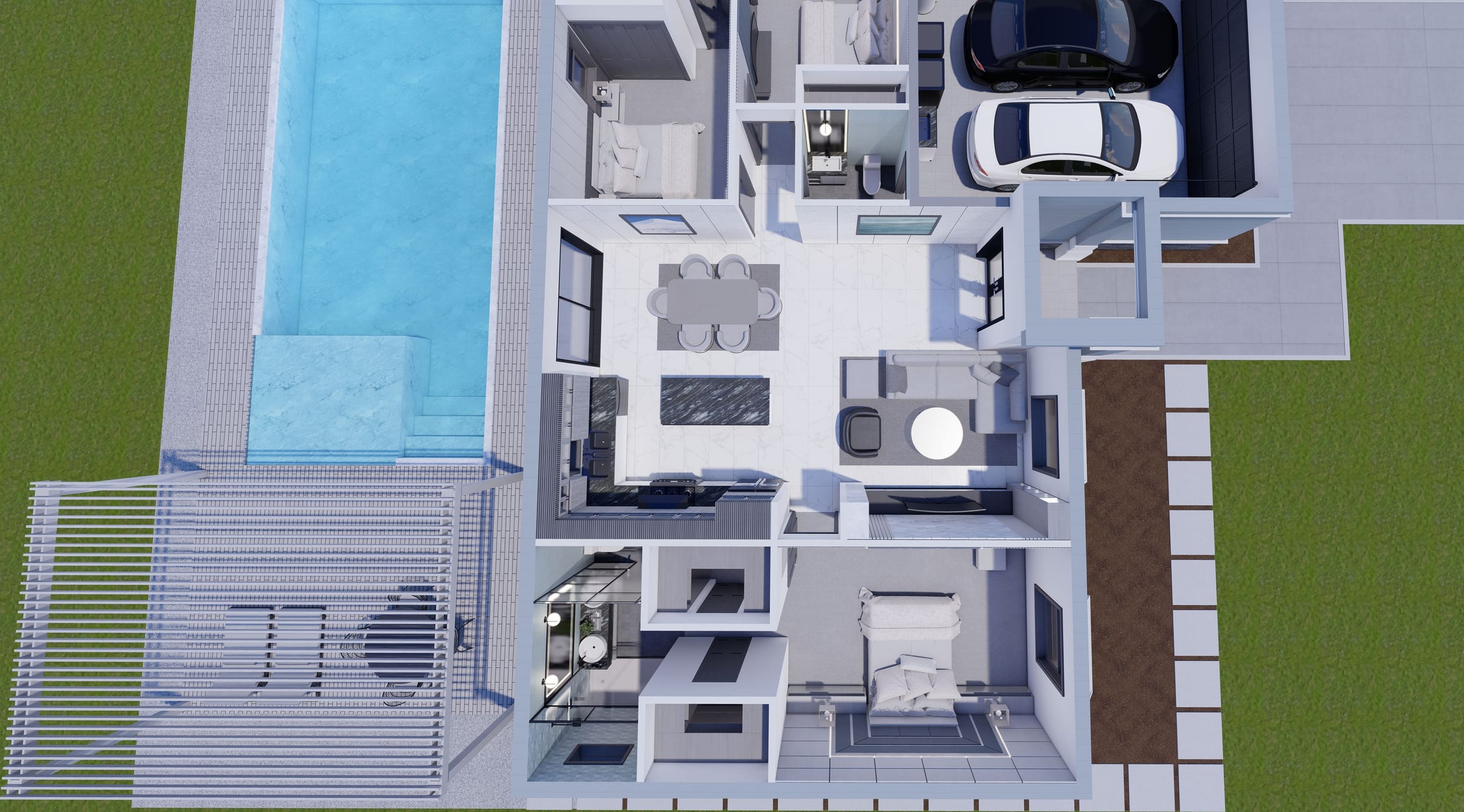 Korybantes 3D floor plan, side view