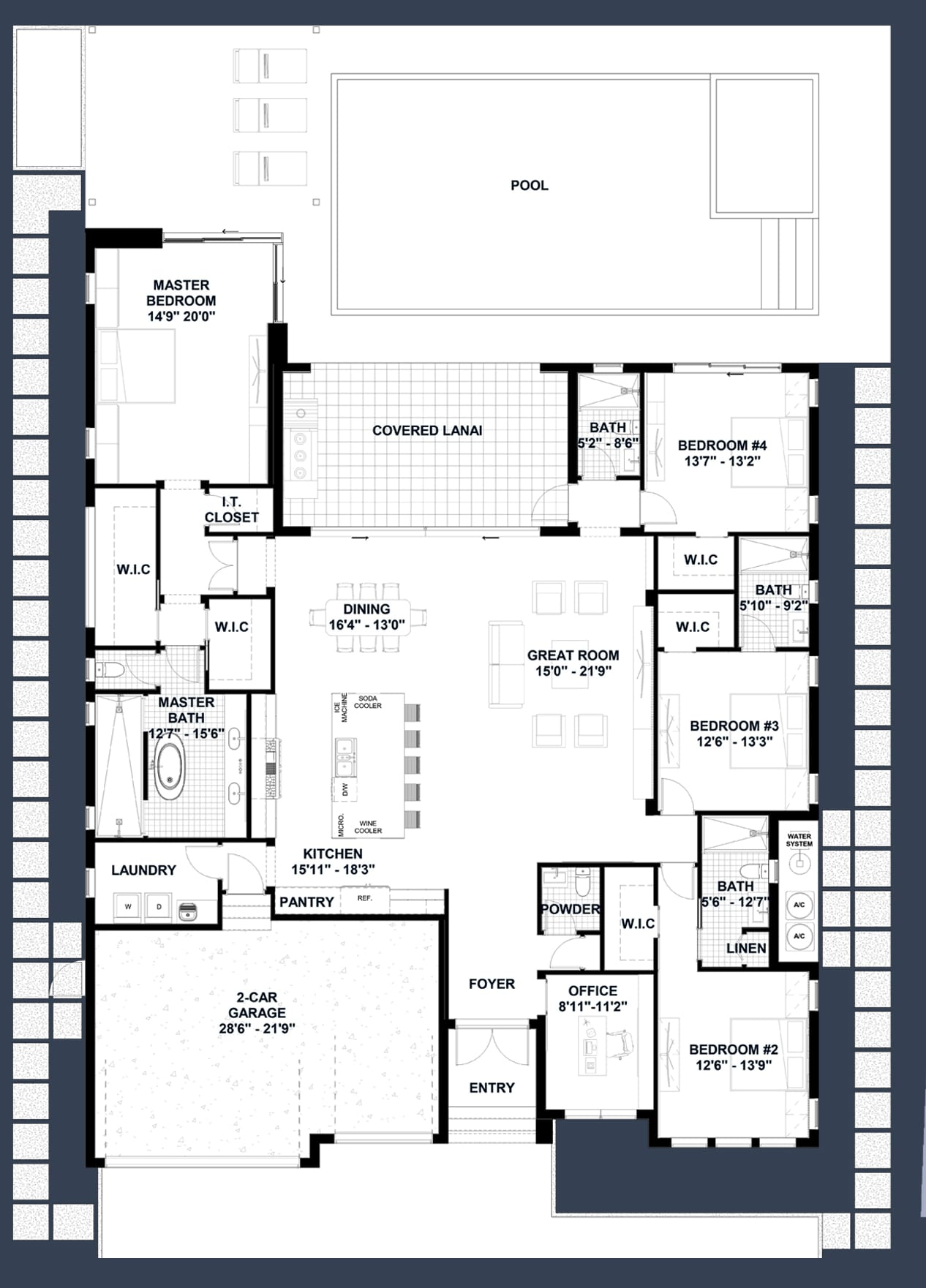Kyrbas 2D floor plan with dimensions