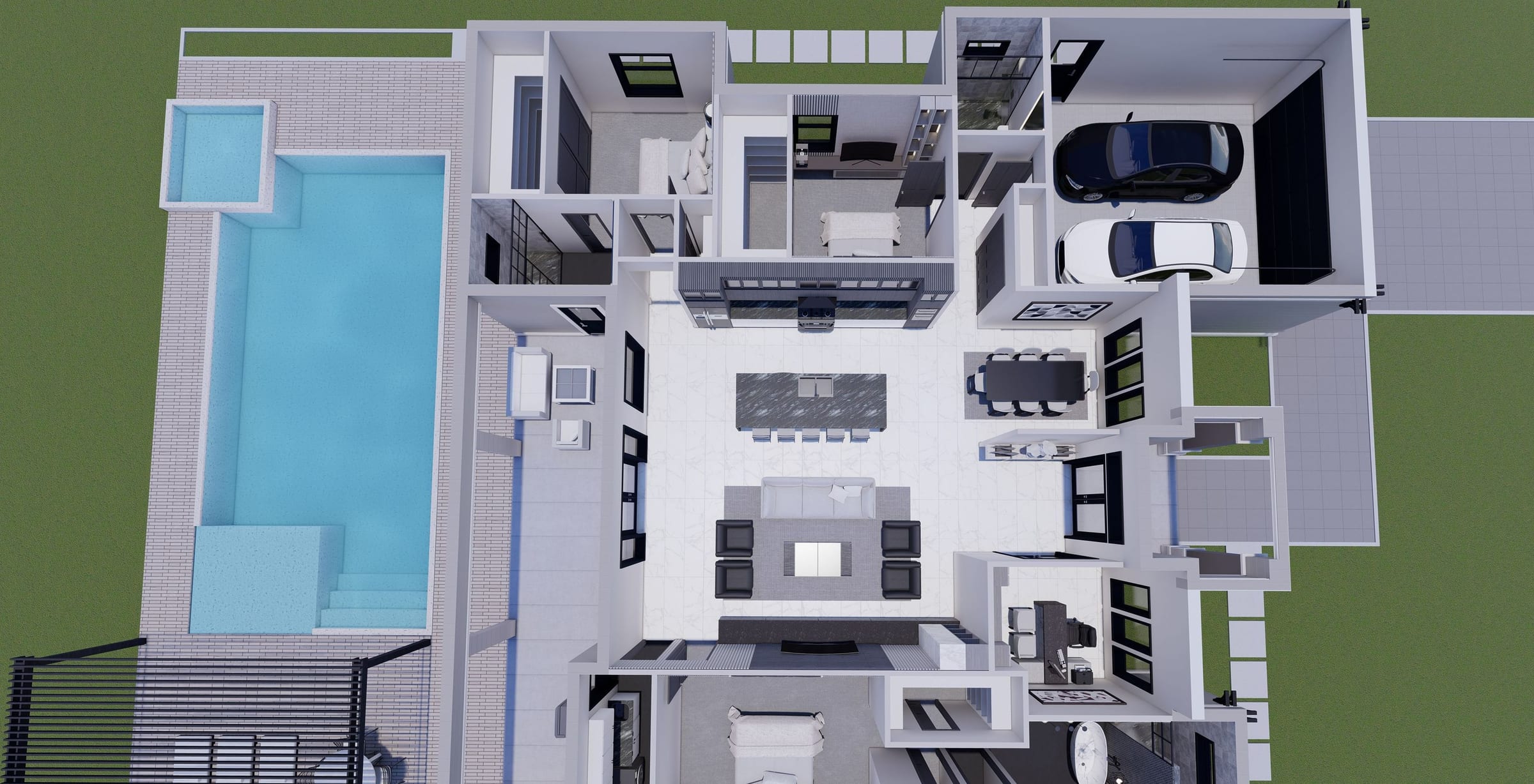 La Mora M1 3D floor plan, side view