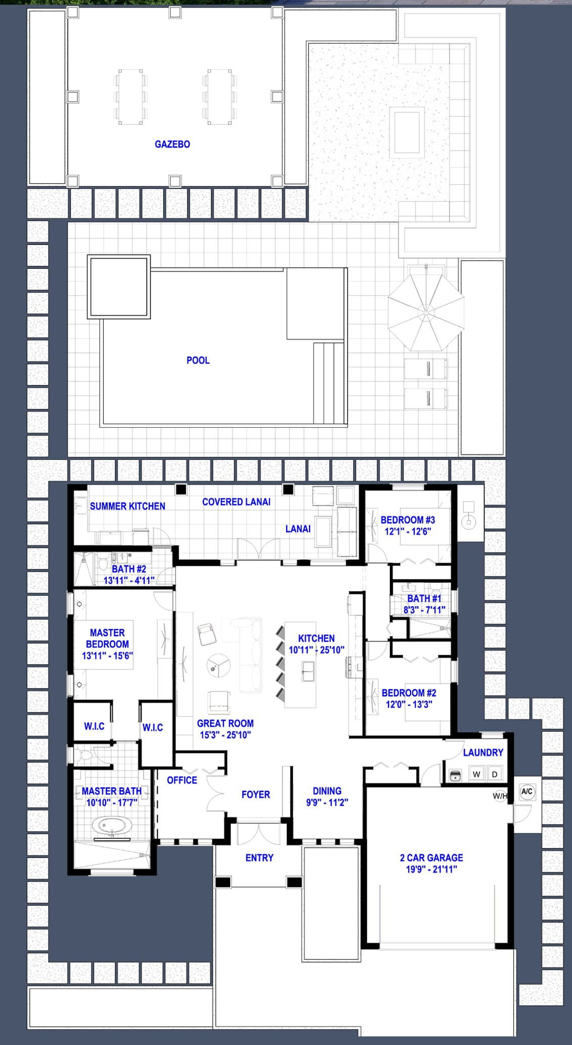 La Mora 2D floor plan with dimensions