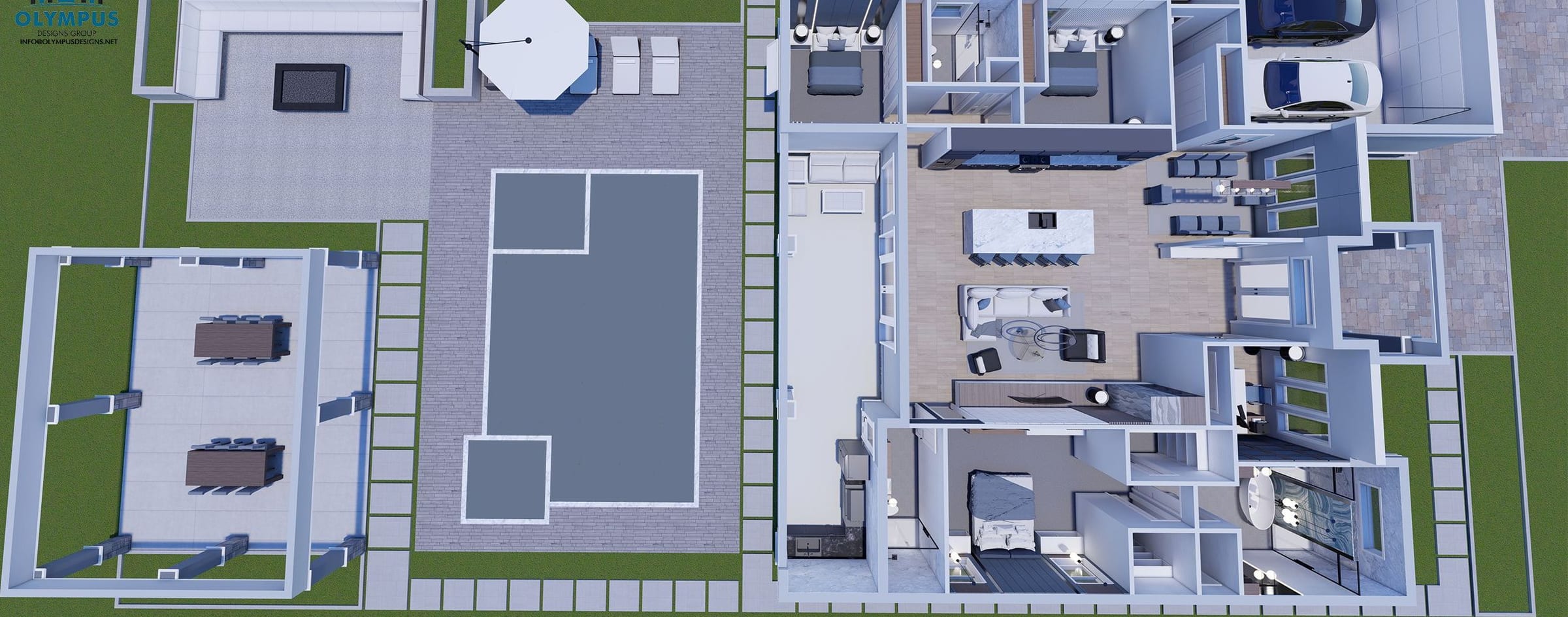 La Mora 3D floor plan, side view