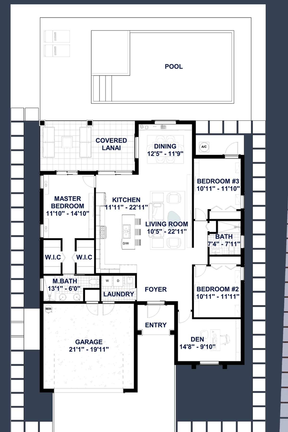 Leto 2D floor plan with dimensions