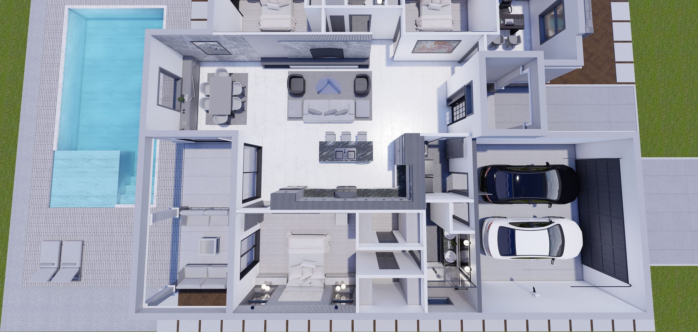 Leto 3D floor plan, side view