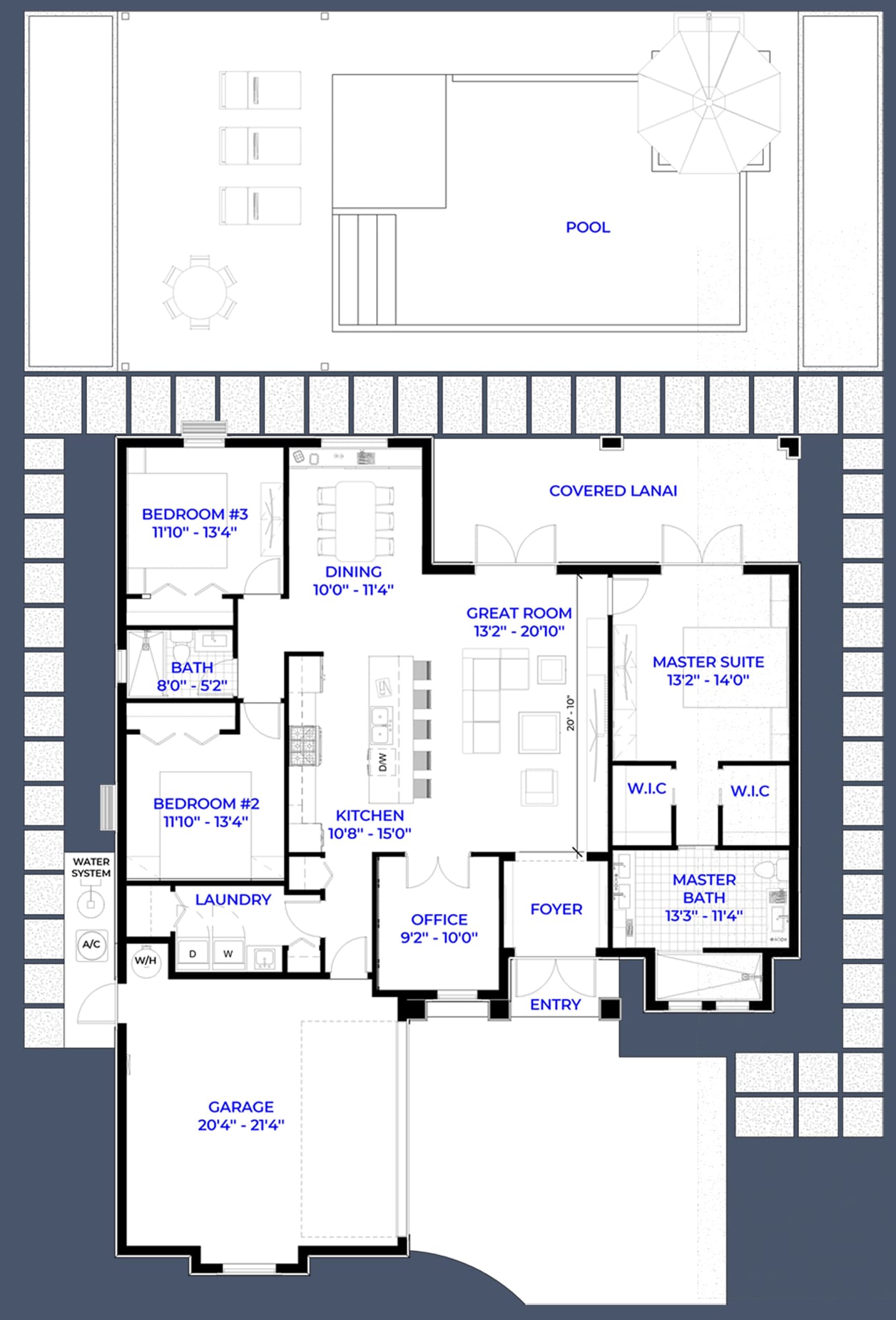 Maisi 2D floor plan with dimensions