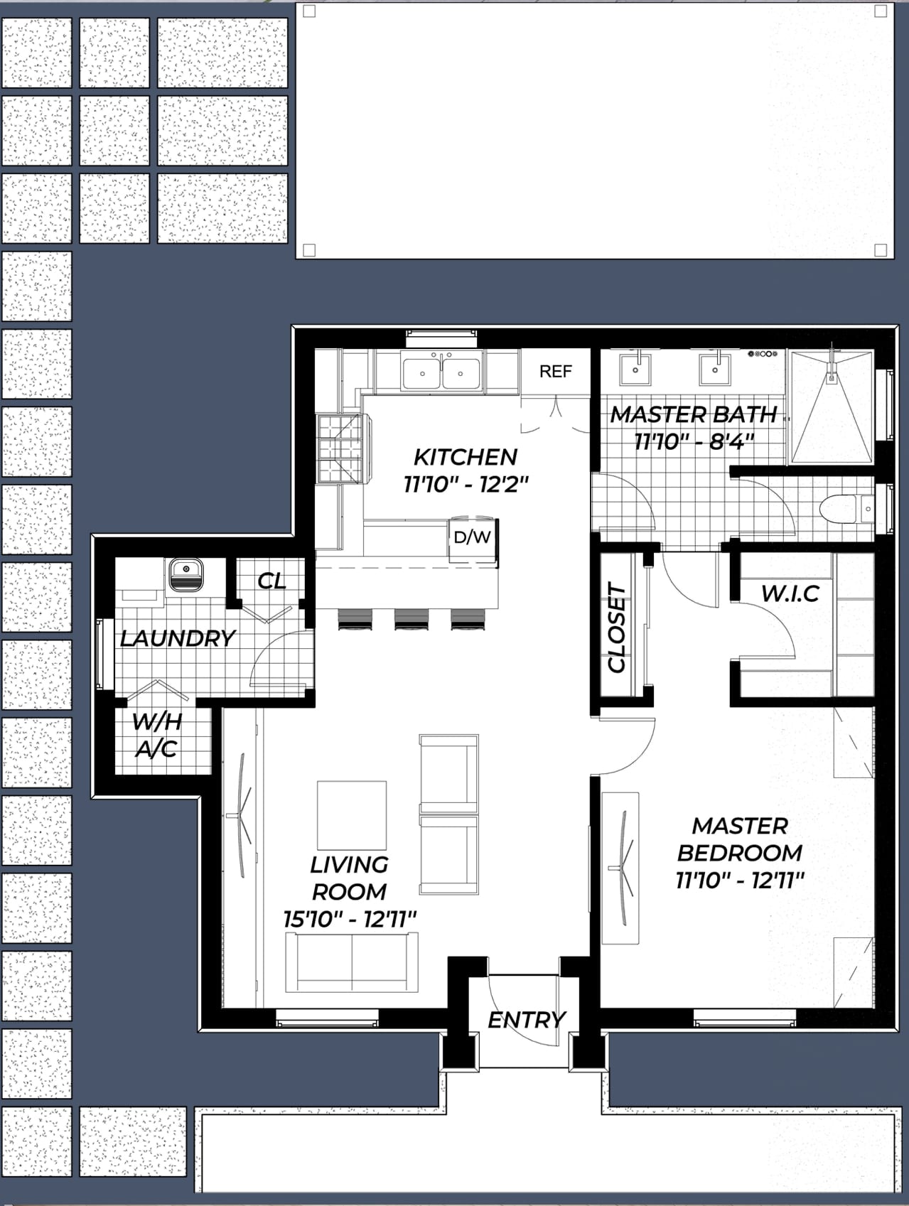 Medea 2D floor plan with dimensions