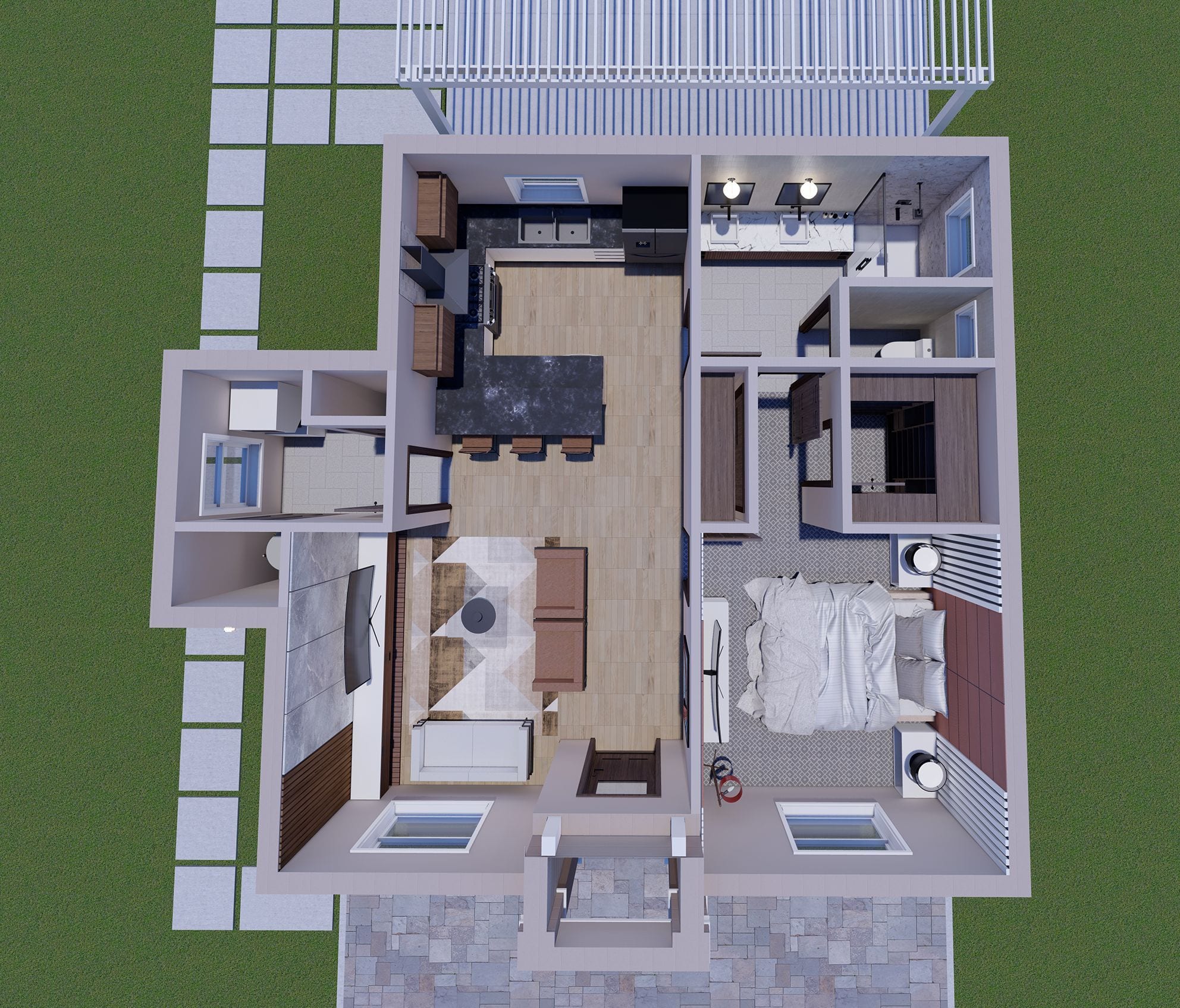 Medea 3D floor plan, top-down