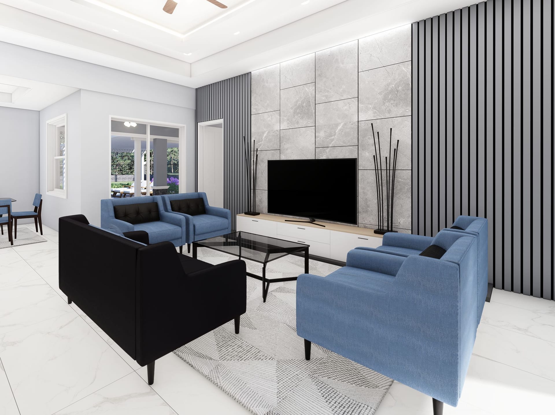 Mega Alpha living area