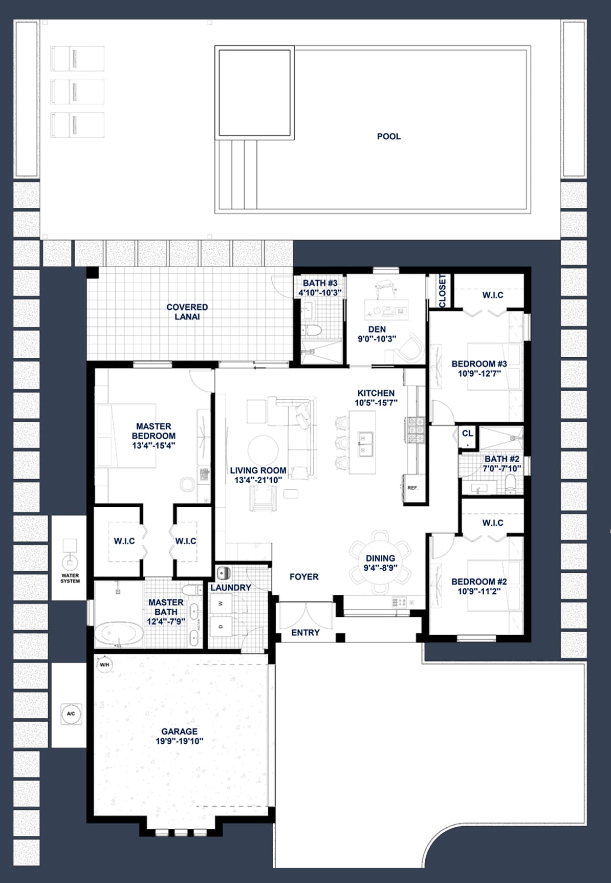 Merope 2D floor plan with dimensions