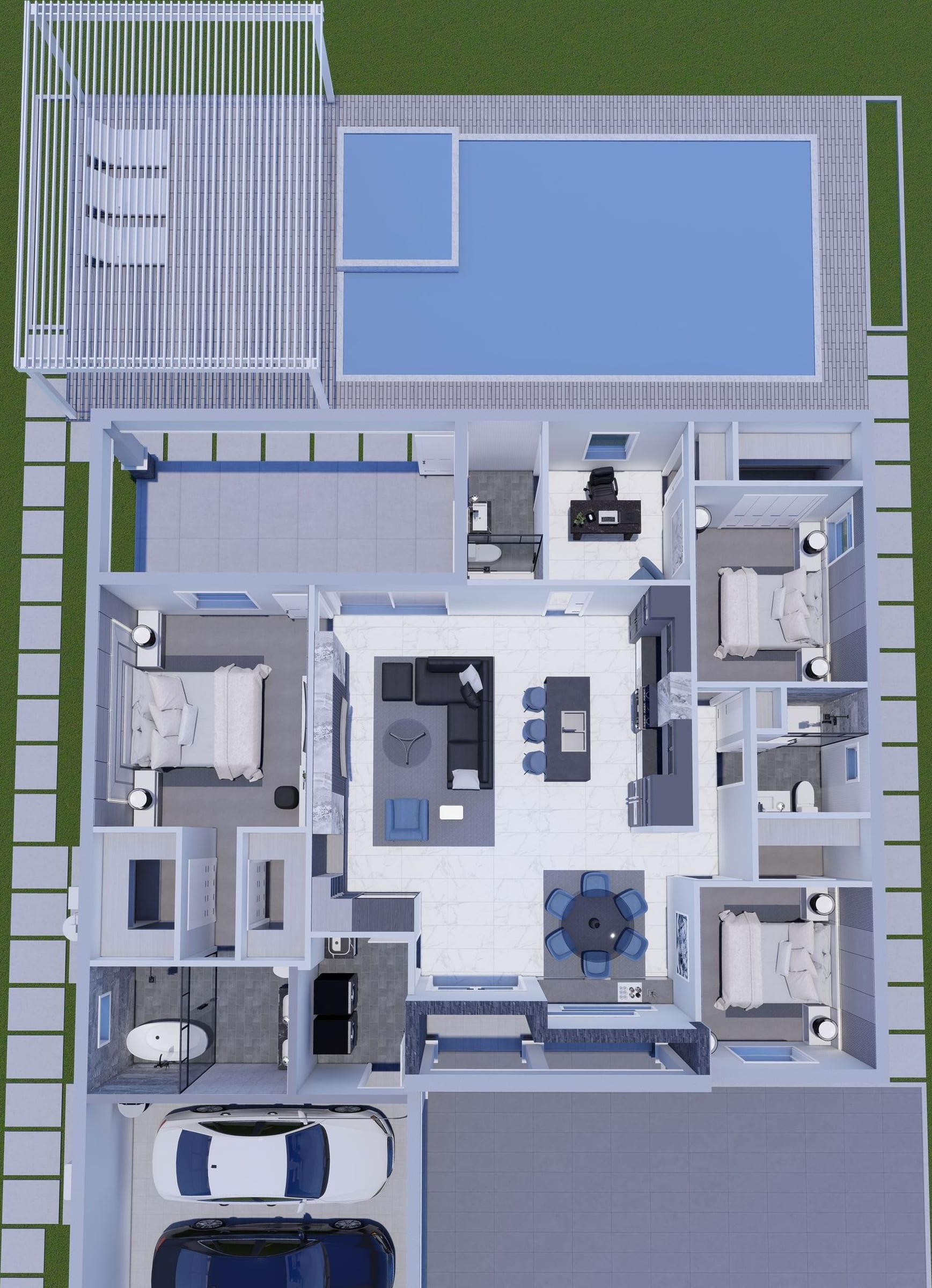 Merope 3D floor plan, top-down
