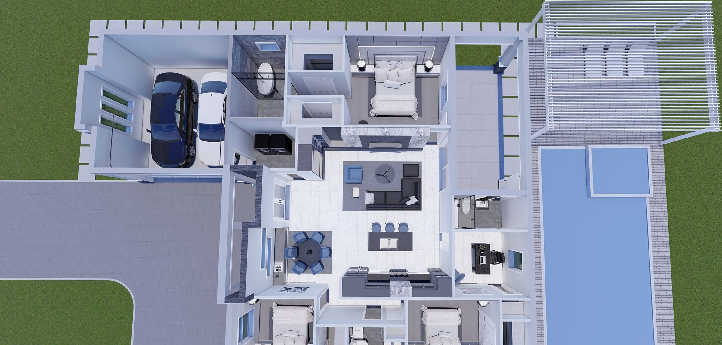 Merope 3D floor plan, side view
