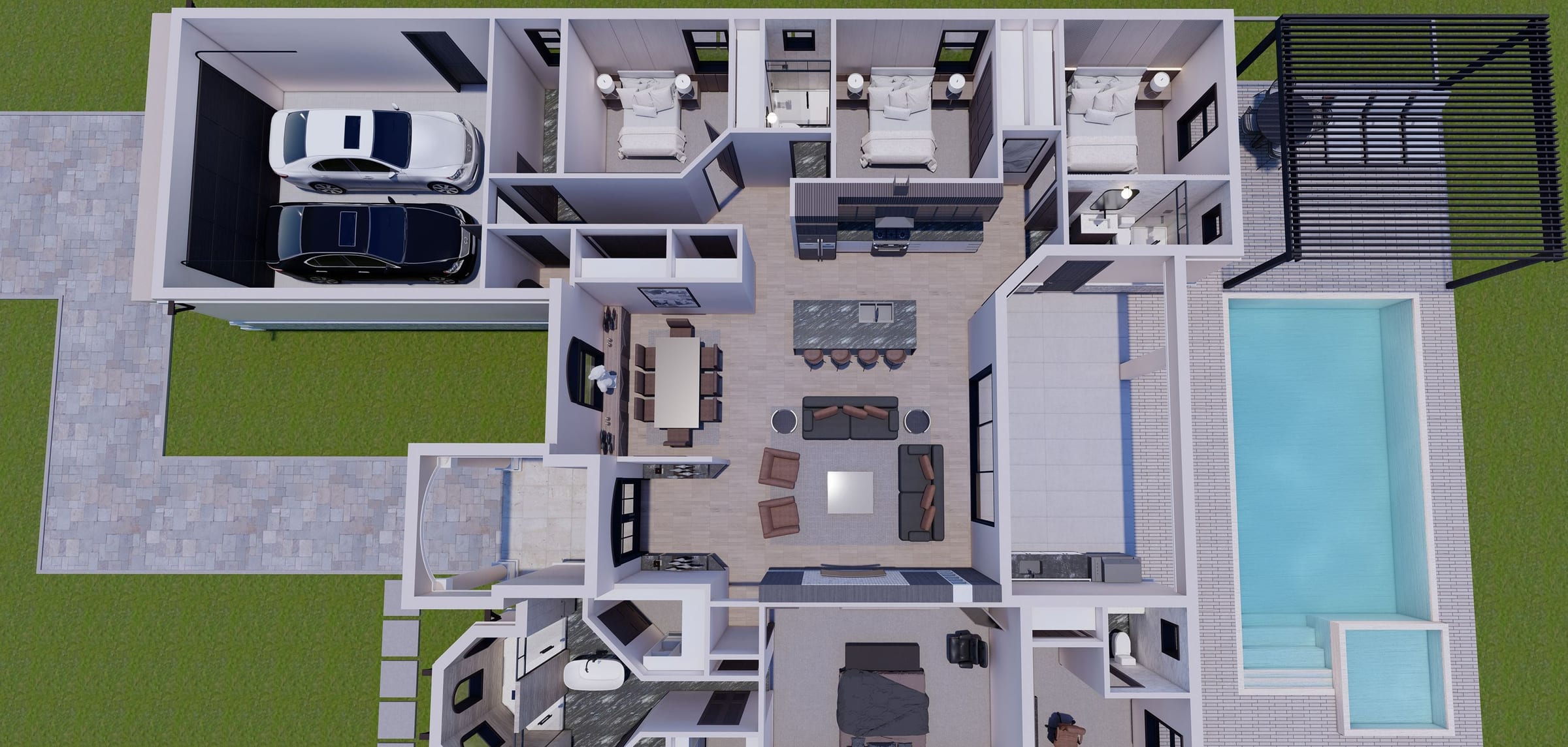 Metis 3D floor plan, side view