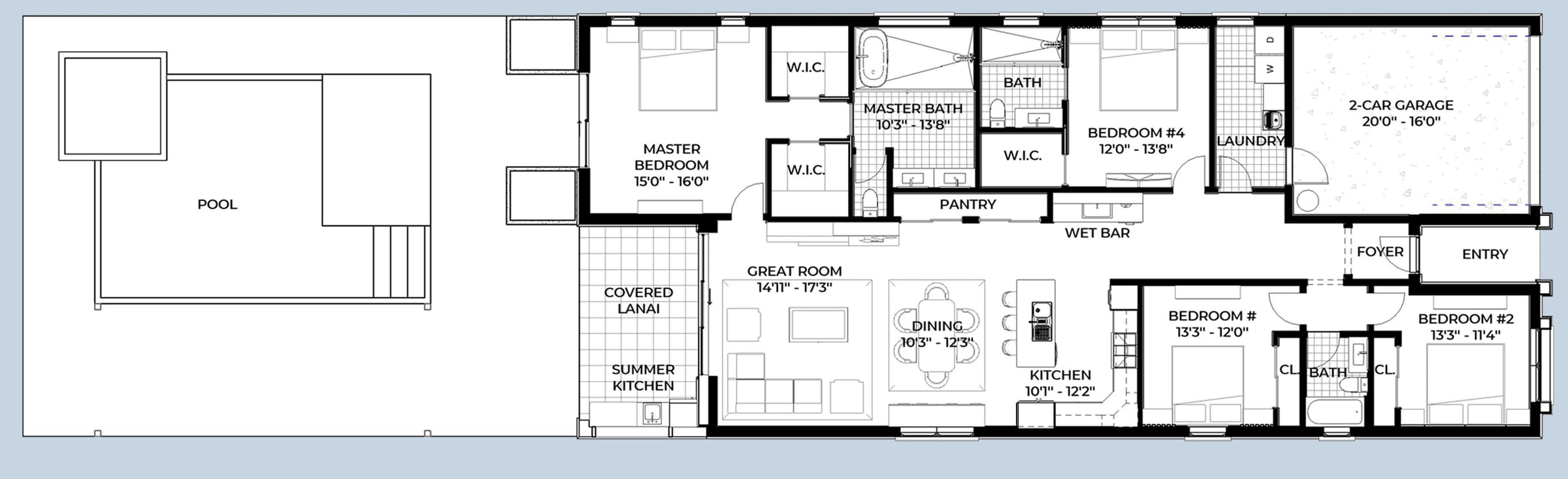 Midas 2D floor plan with dimensions